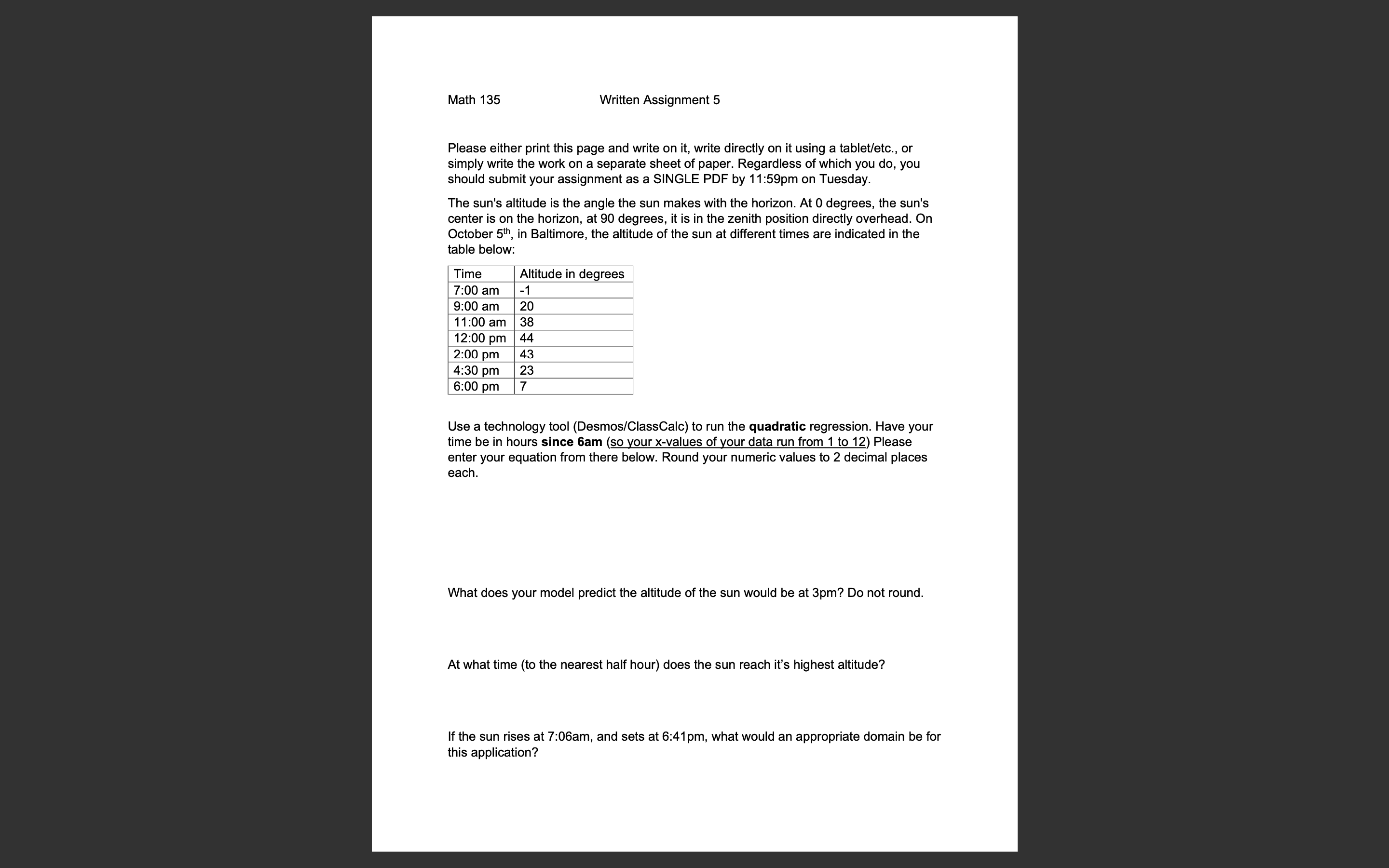  Please either print this page and write on it, write directly