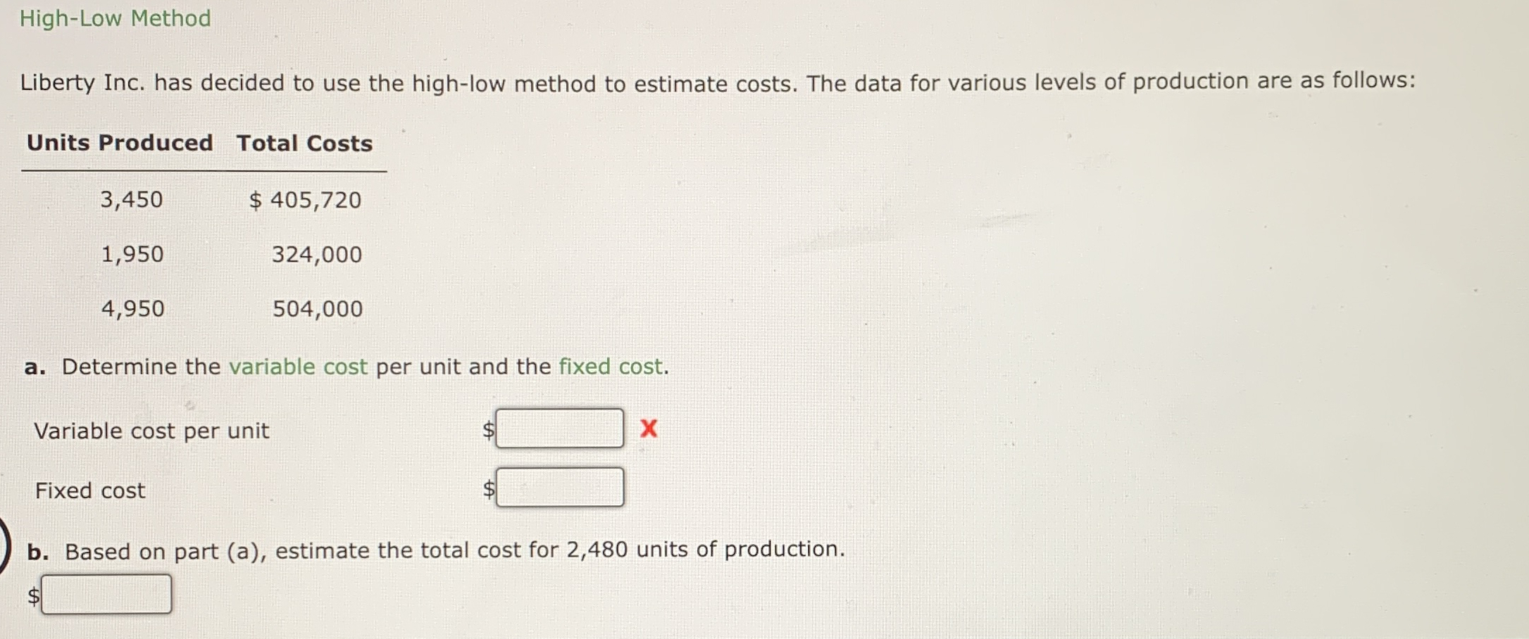  Relevant Range and Fixed and Variable Costs FirstClass Gaming Inc. manufactures