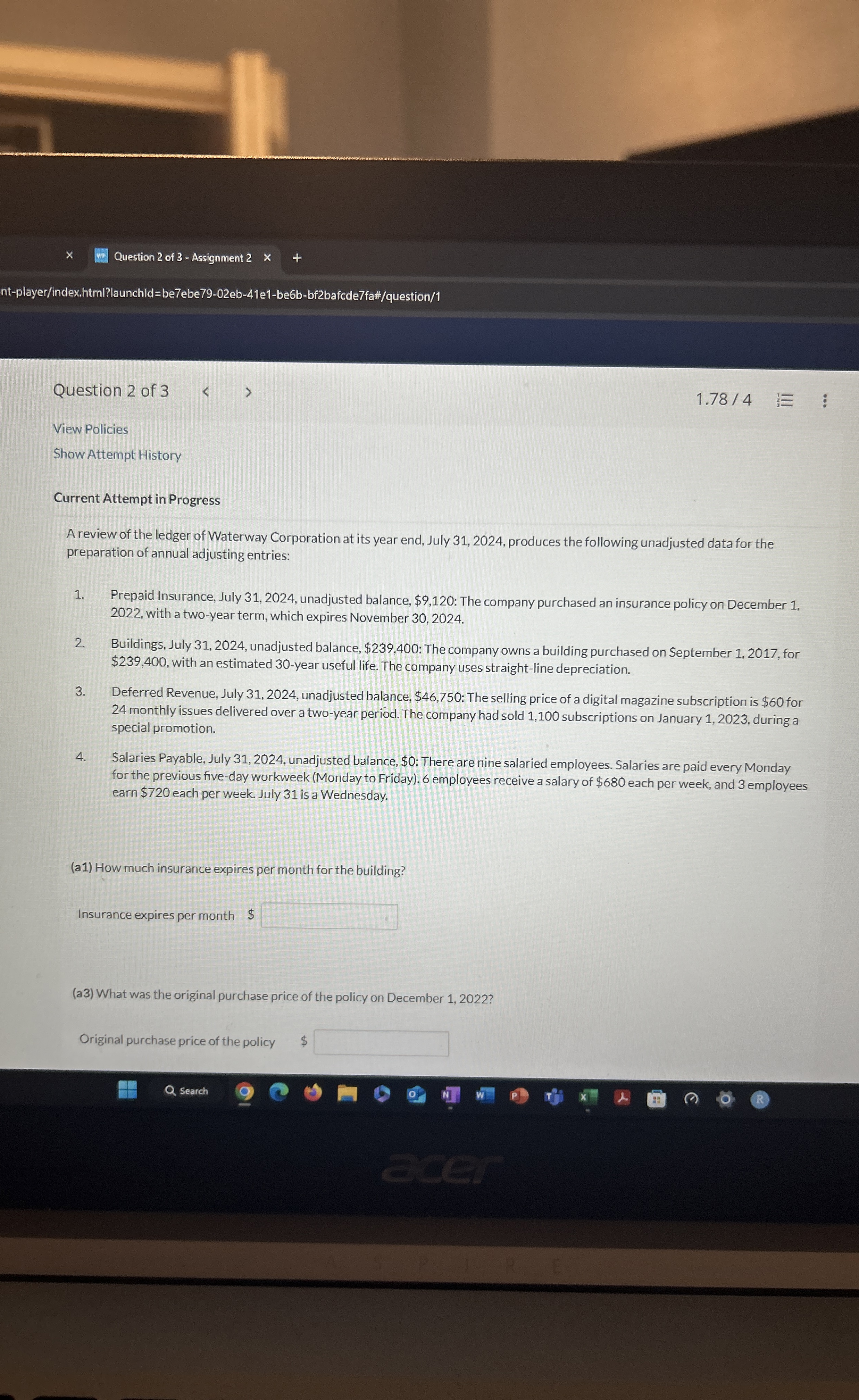  View View Policies Show Attempt History Current Attempt in Progress A