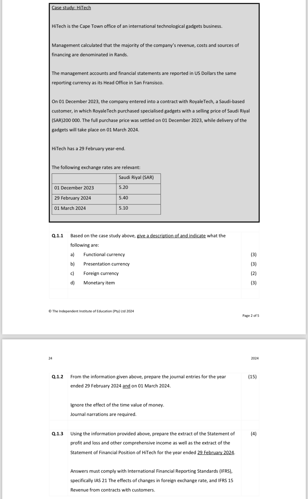  Hi, please help with questions 1.1-1.3 Read the case study below