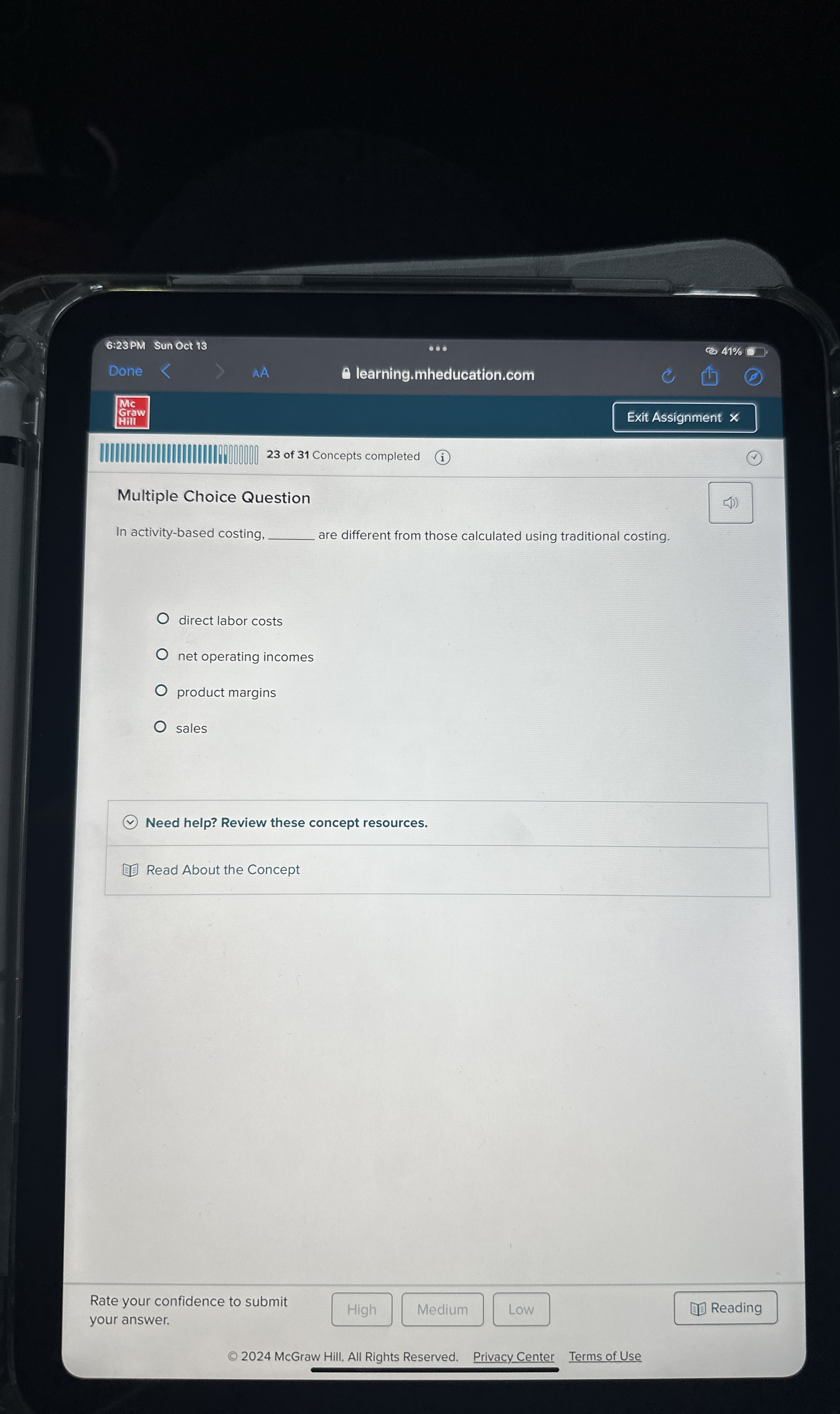  Multiple Choice Question In activity-based costing, are different from those calculated