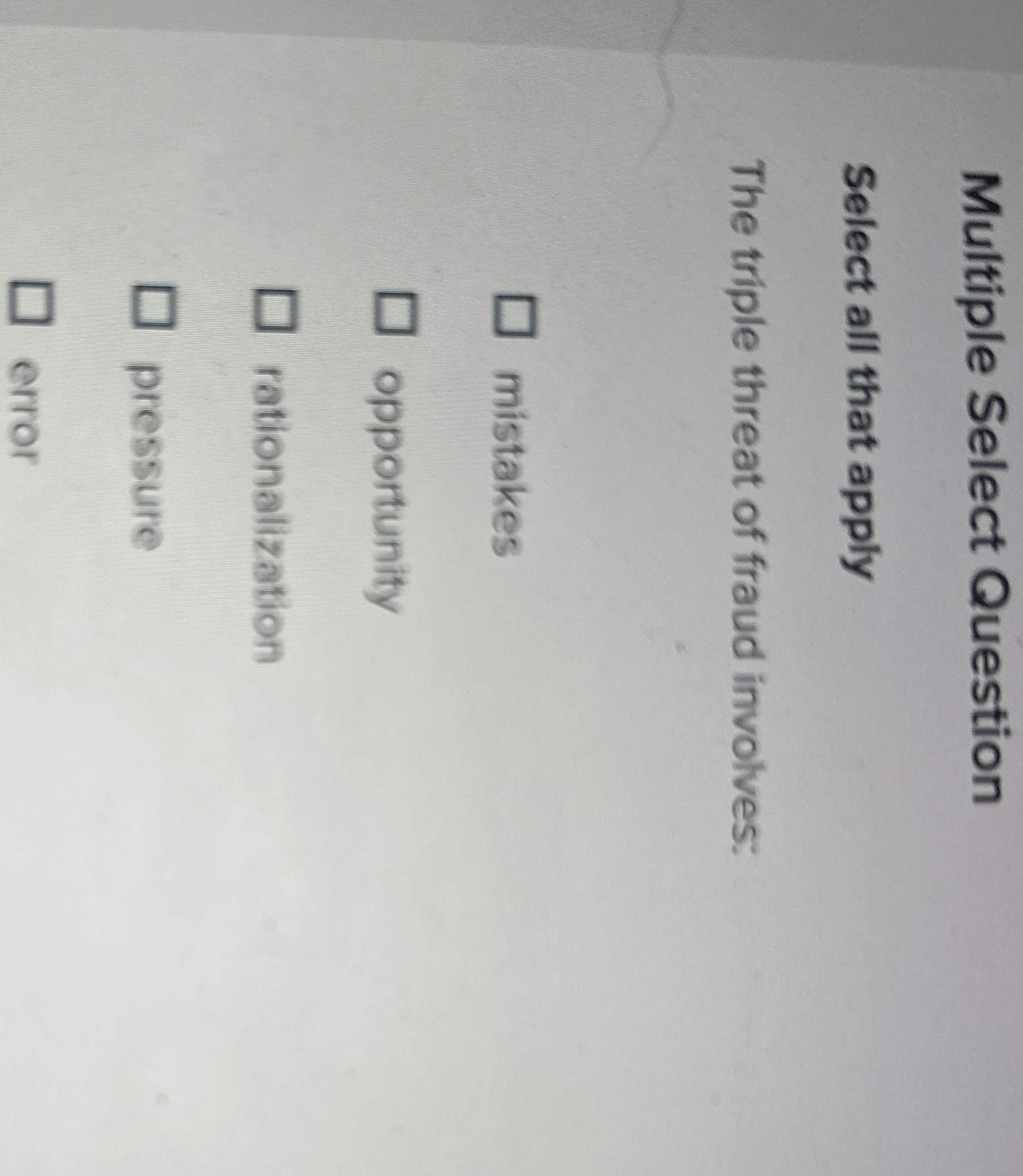  Multiple Select Question Select all that apply Review the following statements