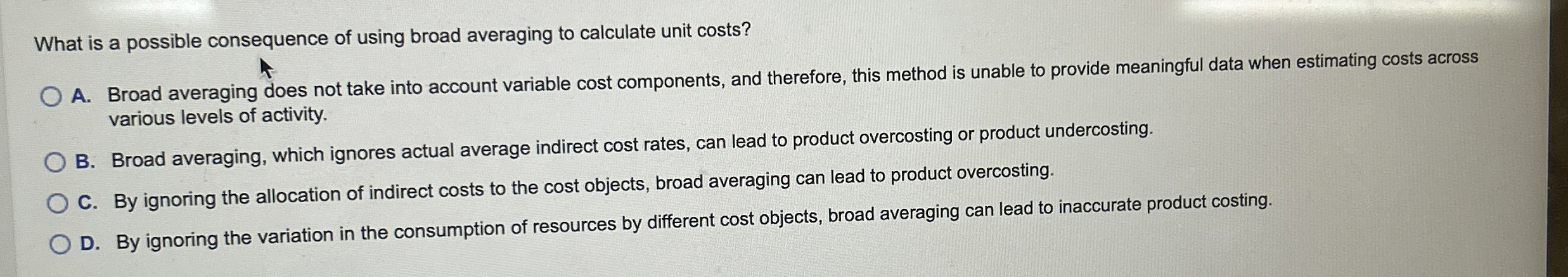  What is a possible consequence of using broad averaging to calculate