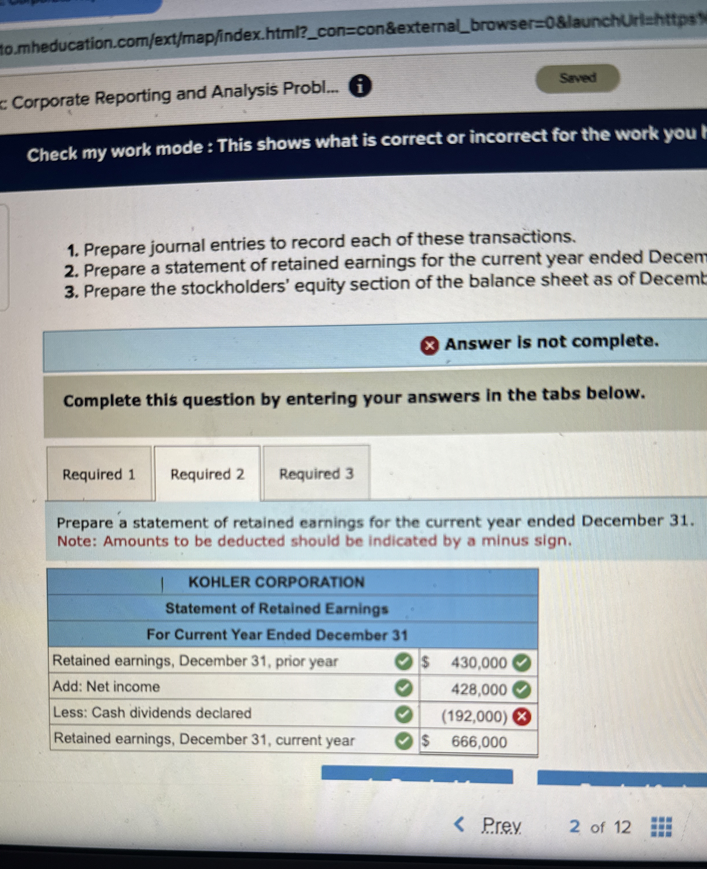  Check my work mode : This shows what is correct or