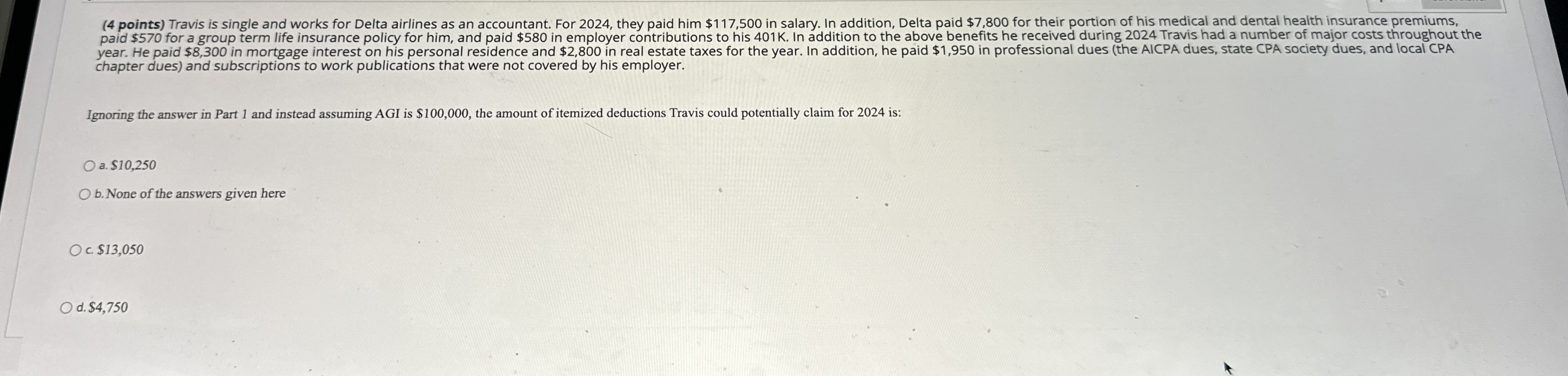  chapter dues) and subscriptions to work publications that were not covered