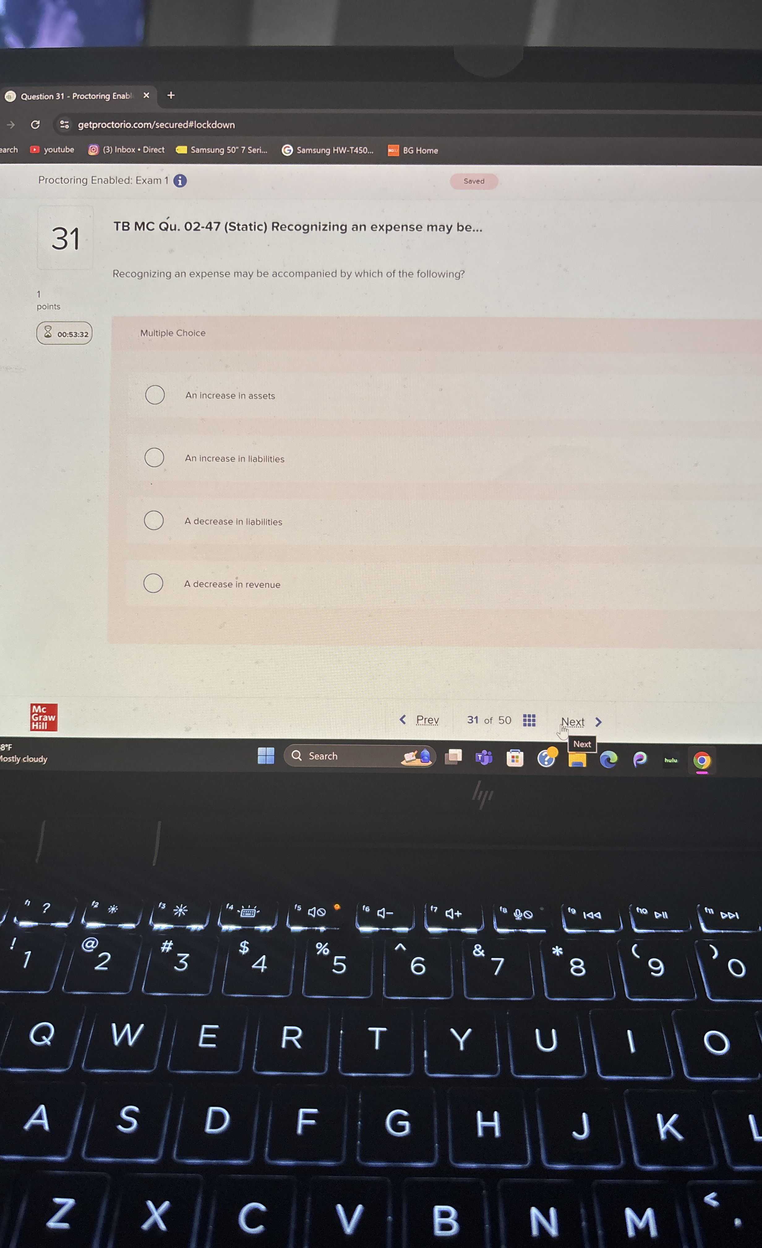  TB MC Q.02-47(Static) Recognizing an expense may be... Recognizing an expense