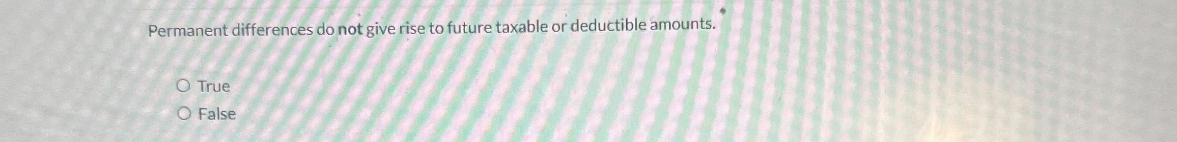  Permanent differences do not give rise to future taxable or deductible