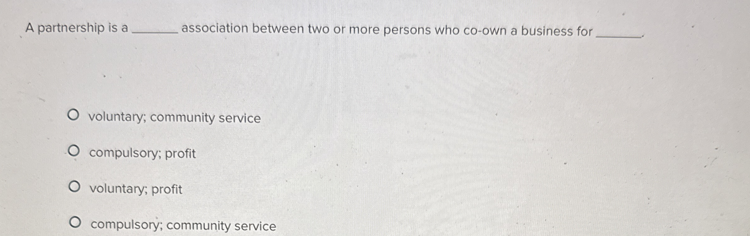  A partnership is a association between two or more persons who