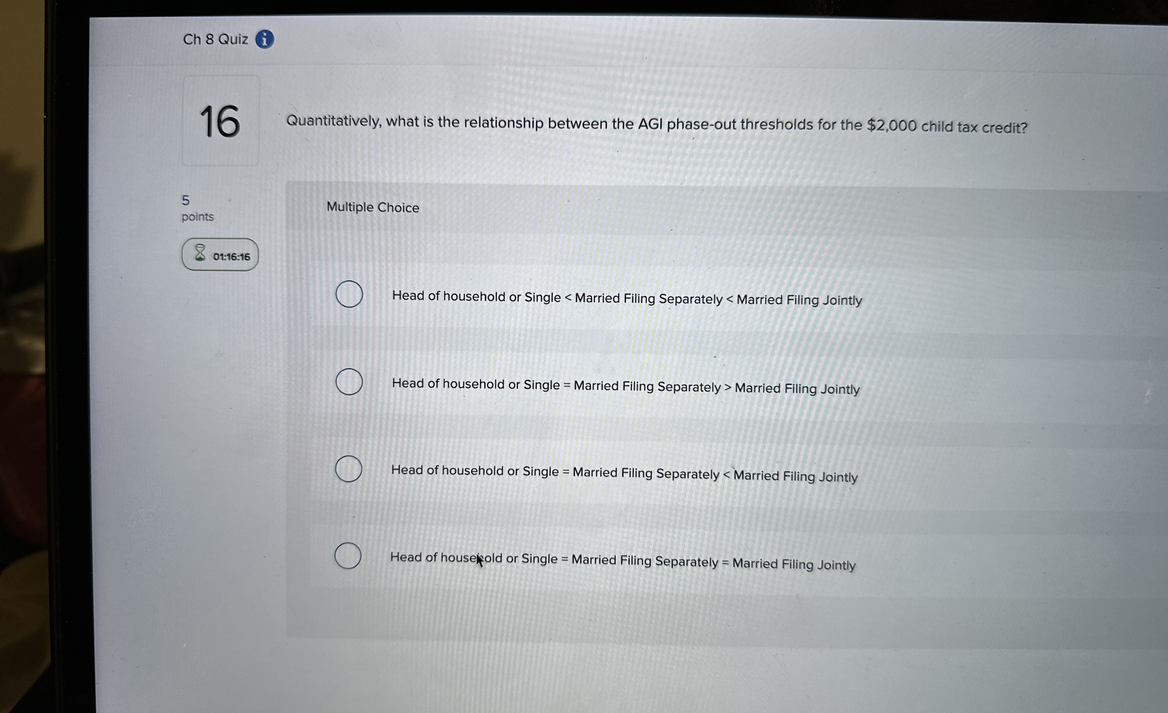  Cheryl's AGI is 251,000 her current tax liability is 52,868 Quantitatively,