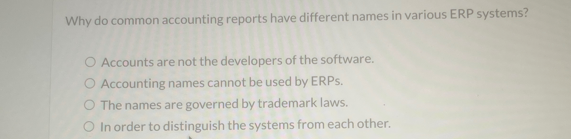  Why do common accounting reports have different names in various ERP