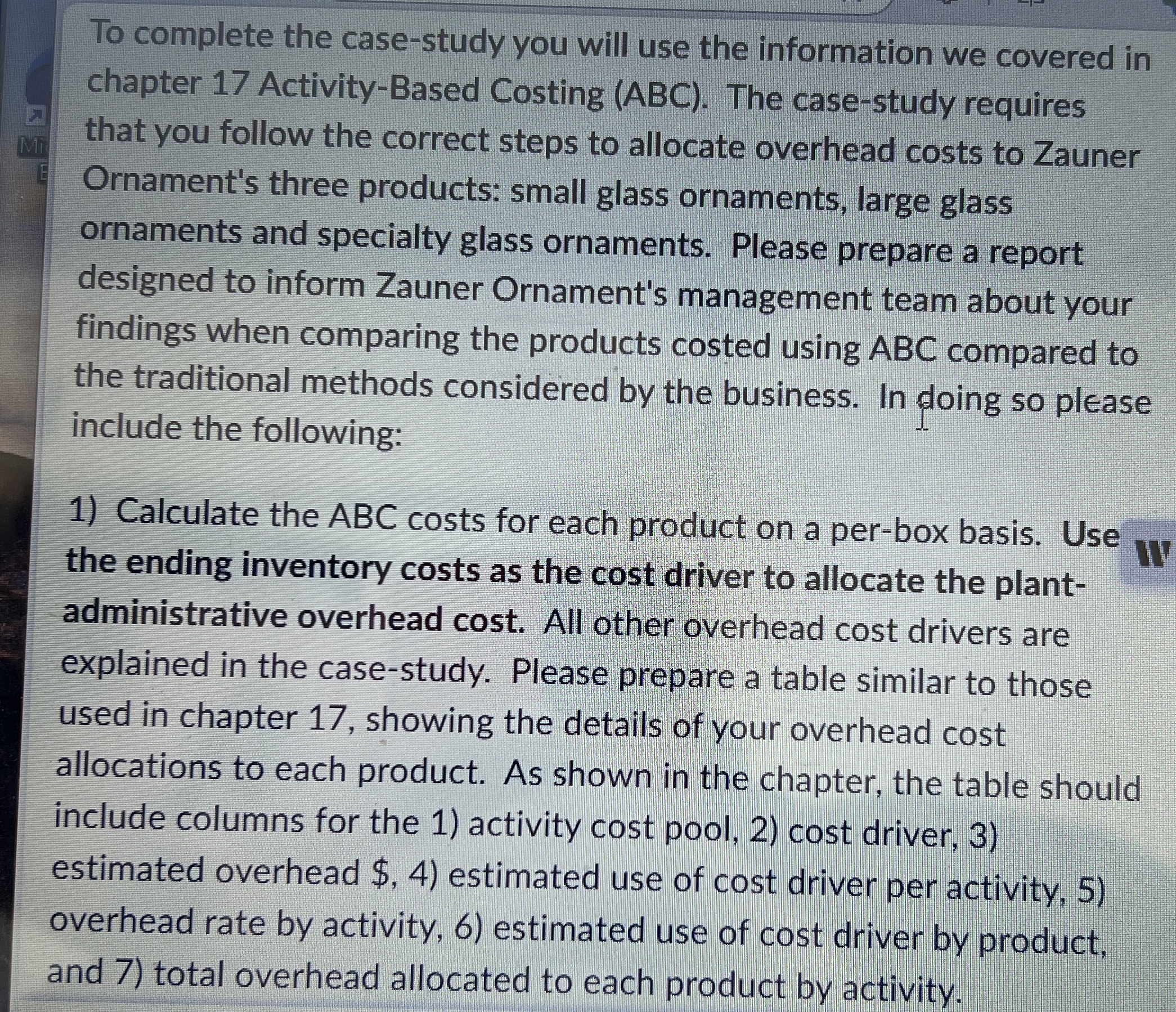  To complete the case-study you will use the information we covered