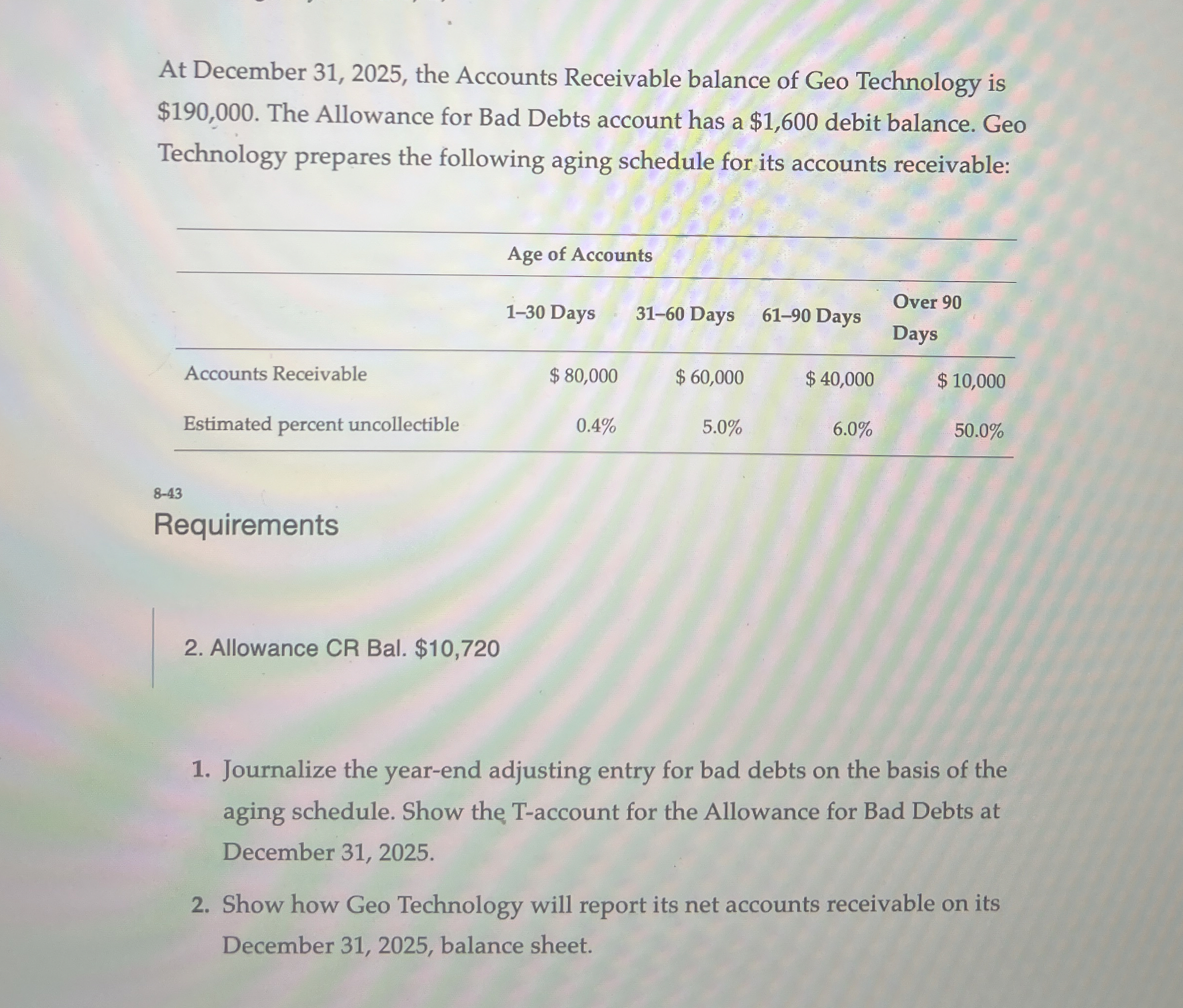  At December 31,2025, the Accounts Receivable balance of Geo Technology is