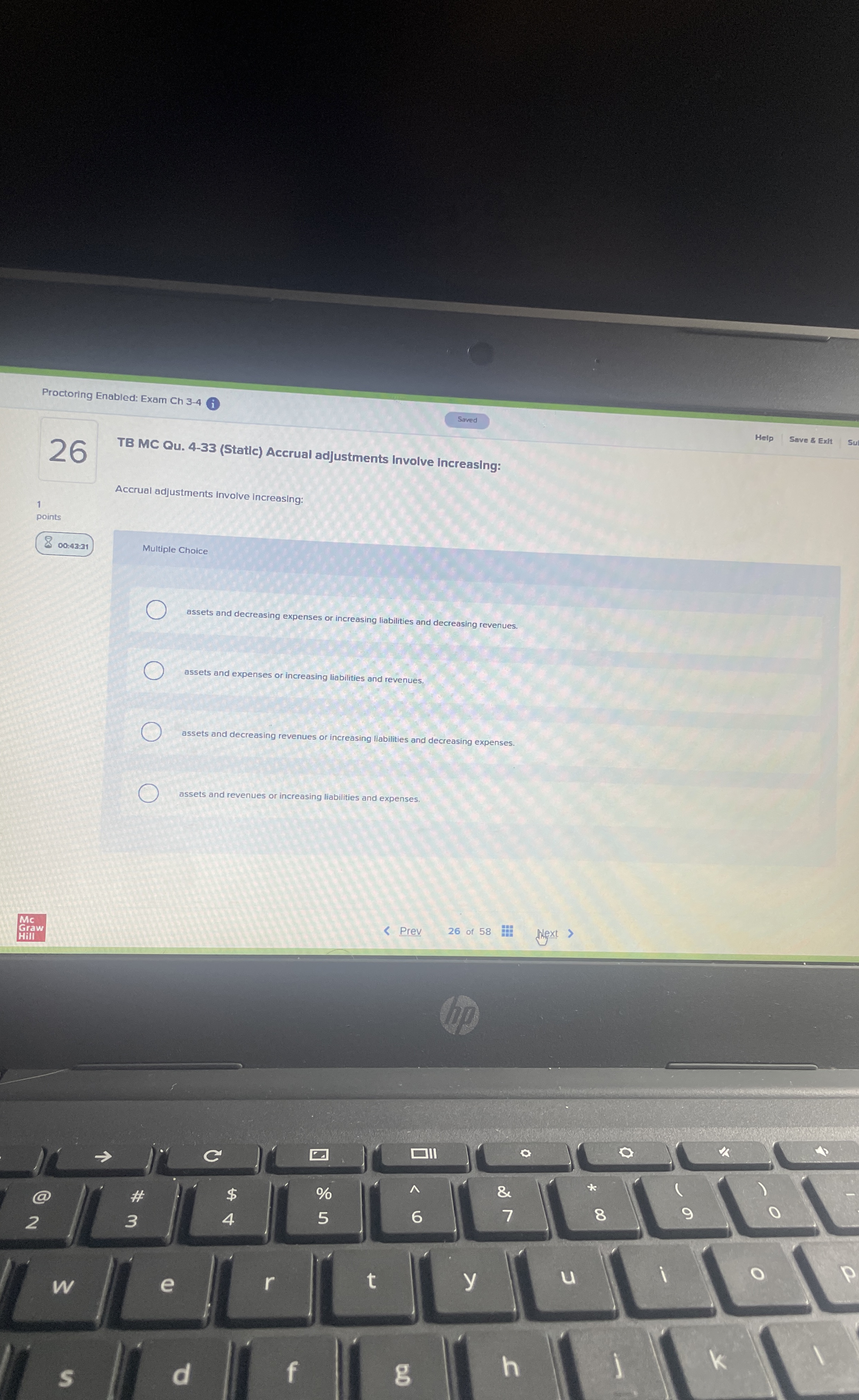  TB MC Qu.4-33(Static) Accrual adJustments Involve Increasing: Accrual adjustments involve increasing: