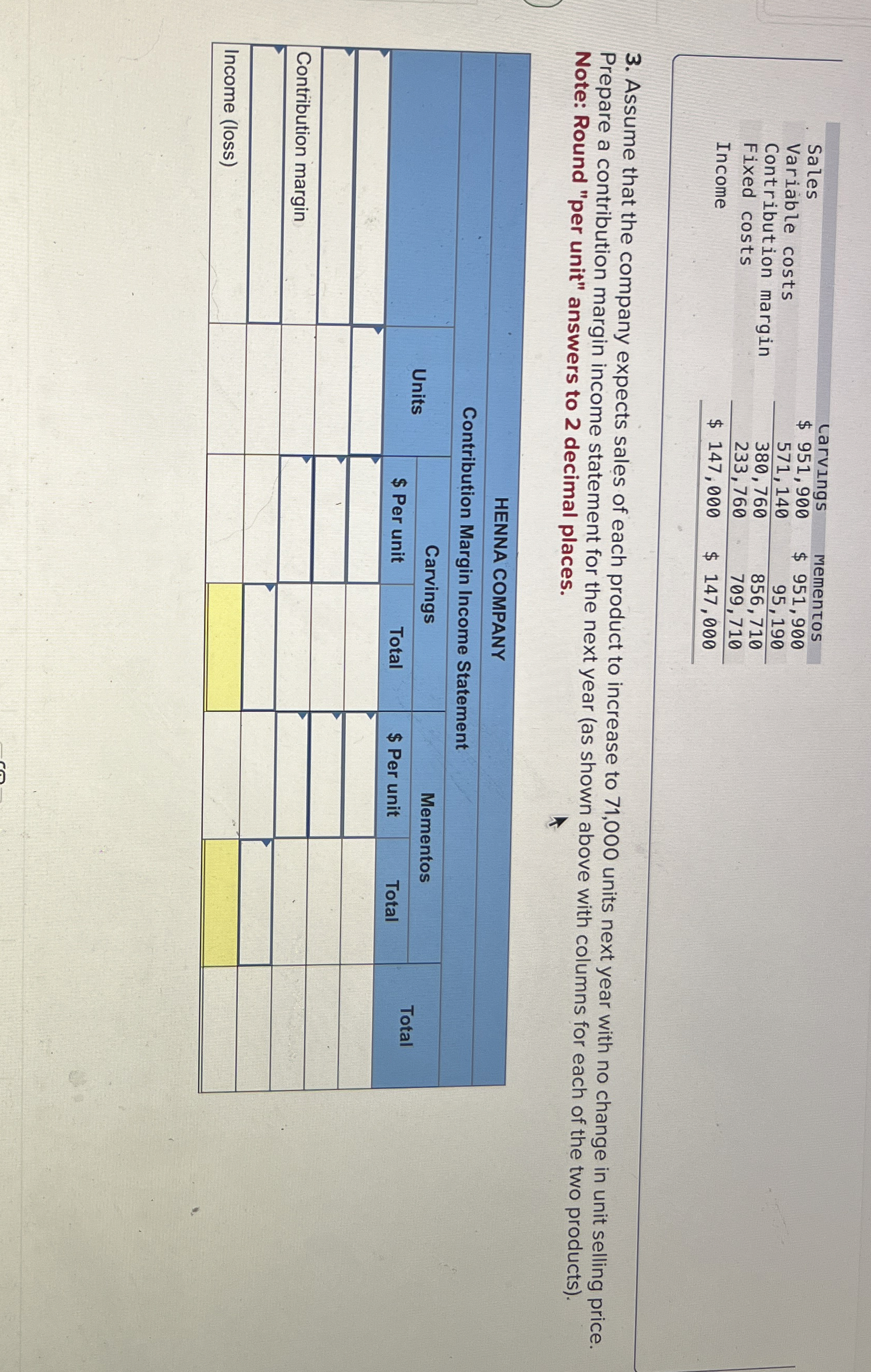  \table[[,Larvings,Mementos],[Sales,$951,900,$951,900 
