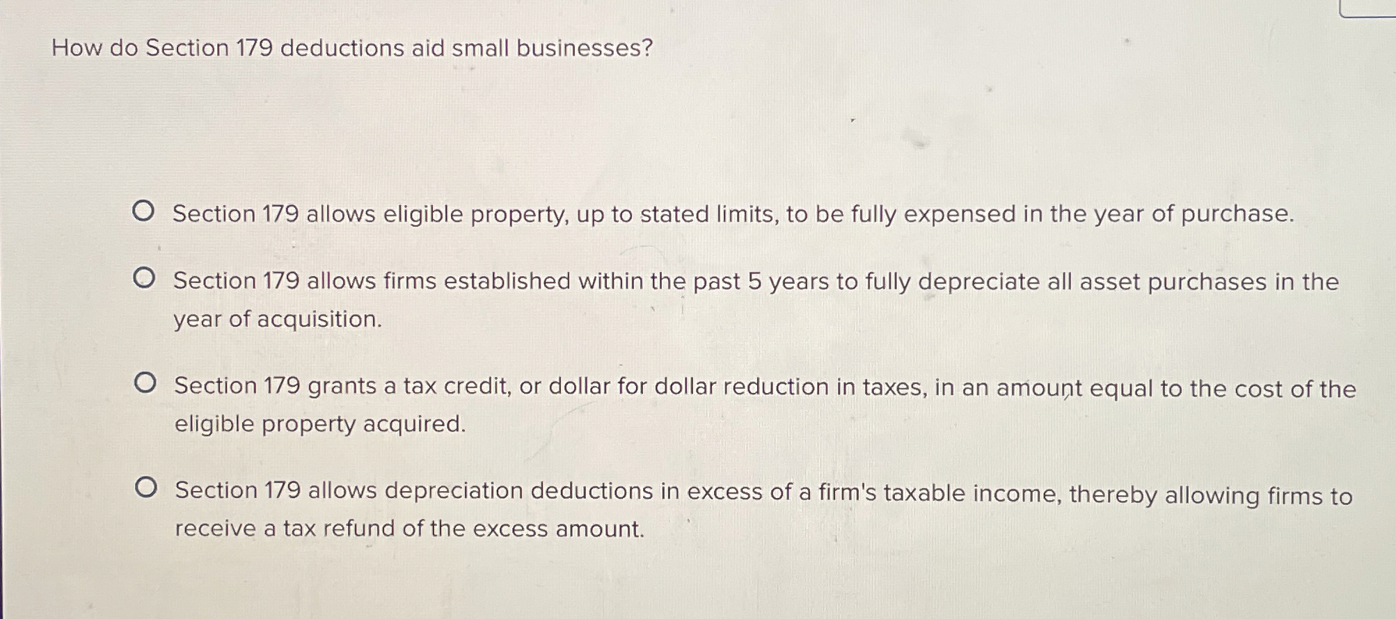  How do Section 179 deductions aid small businesses? Section 179 allows