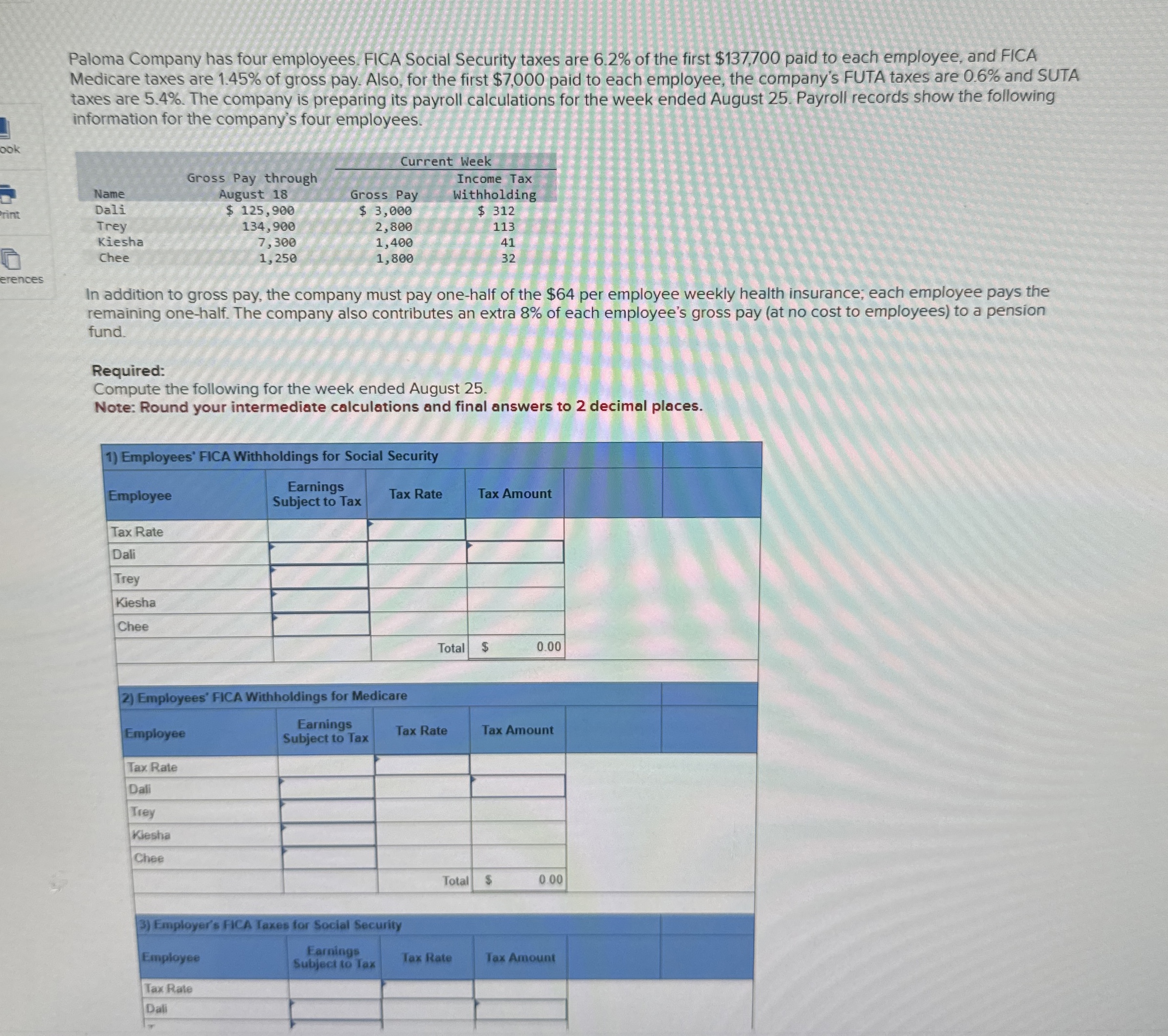  Exercise 11-20A (Algo) Computing gross and net pay LO P5 Lenny