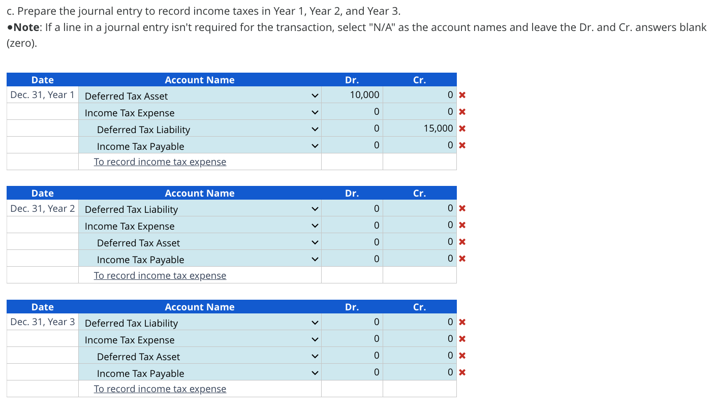  Recording Multiple Temporary Differences, Multiple Tax Rates Aim Inc. reported the