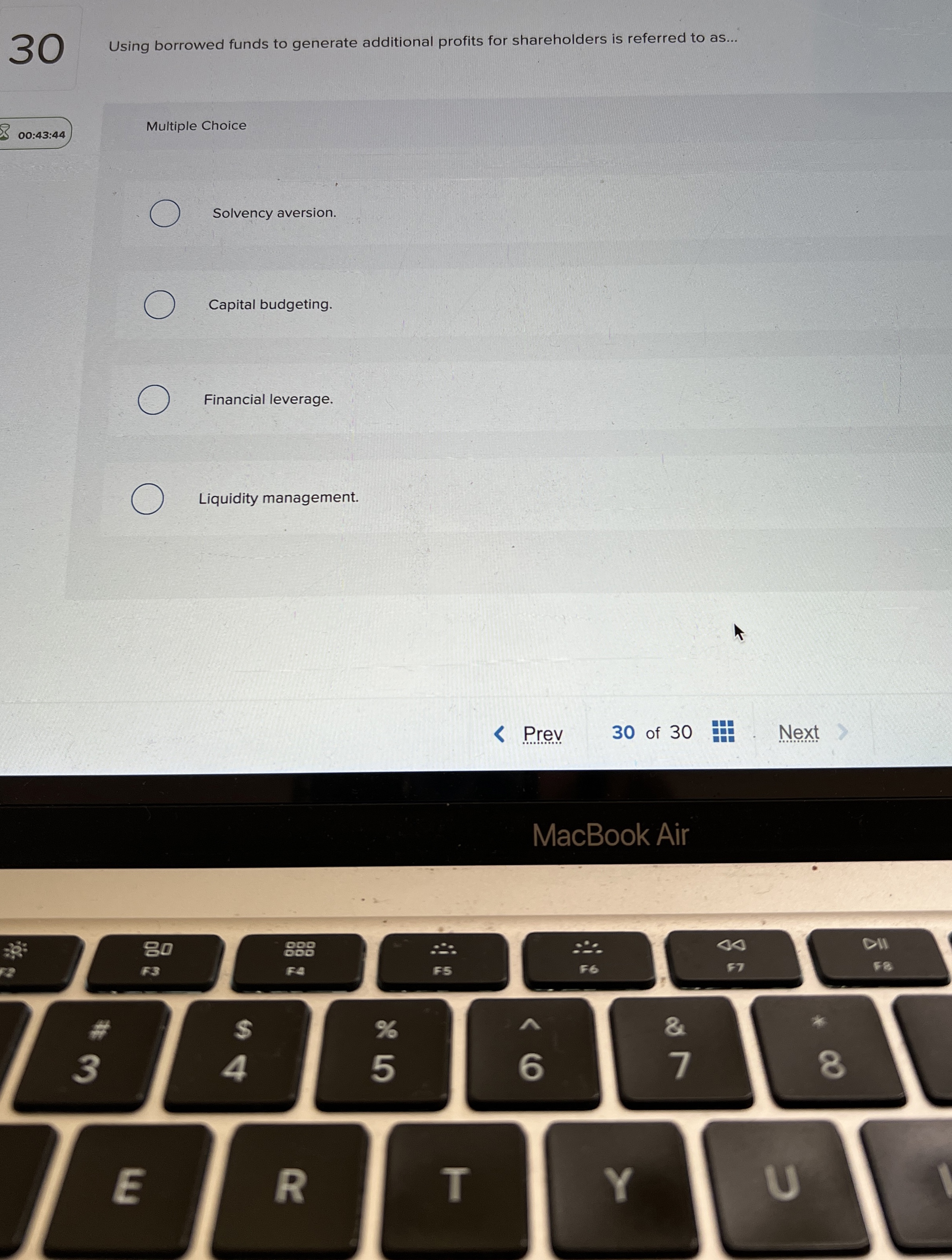  Using borrowed funds to generate additional profits for shareholders is referred