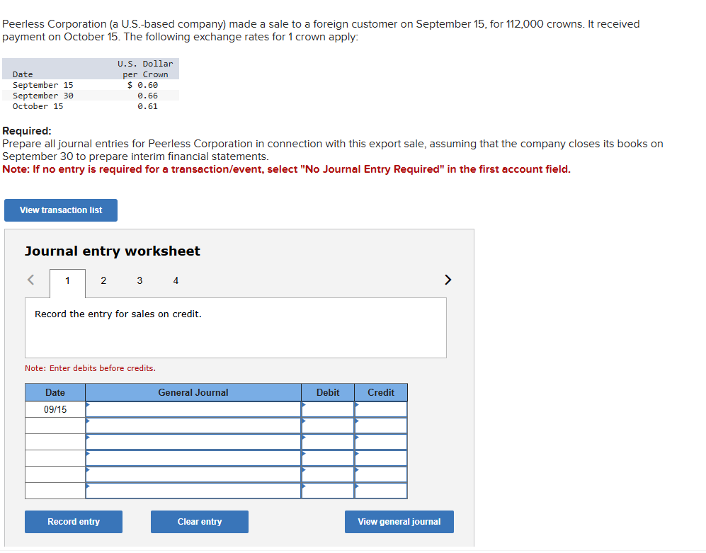  Peerless Corporation (a U.S.-based company) made a sale to a foreign