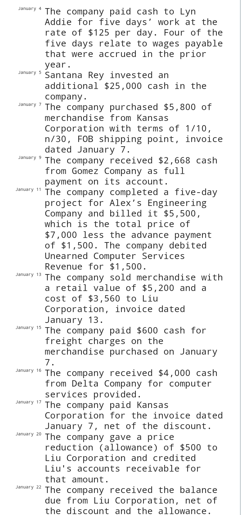  Complete the steps listed below Part 1. Prepare journal entries to