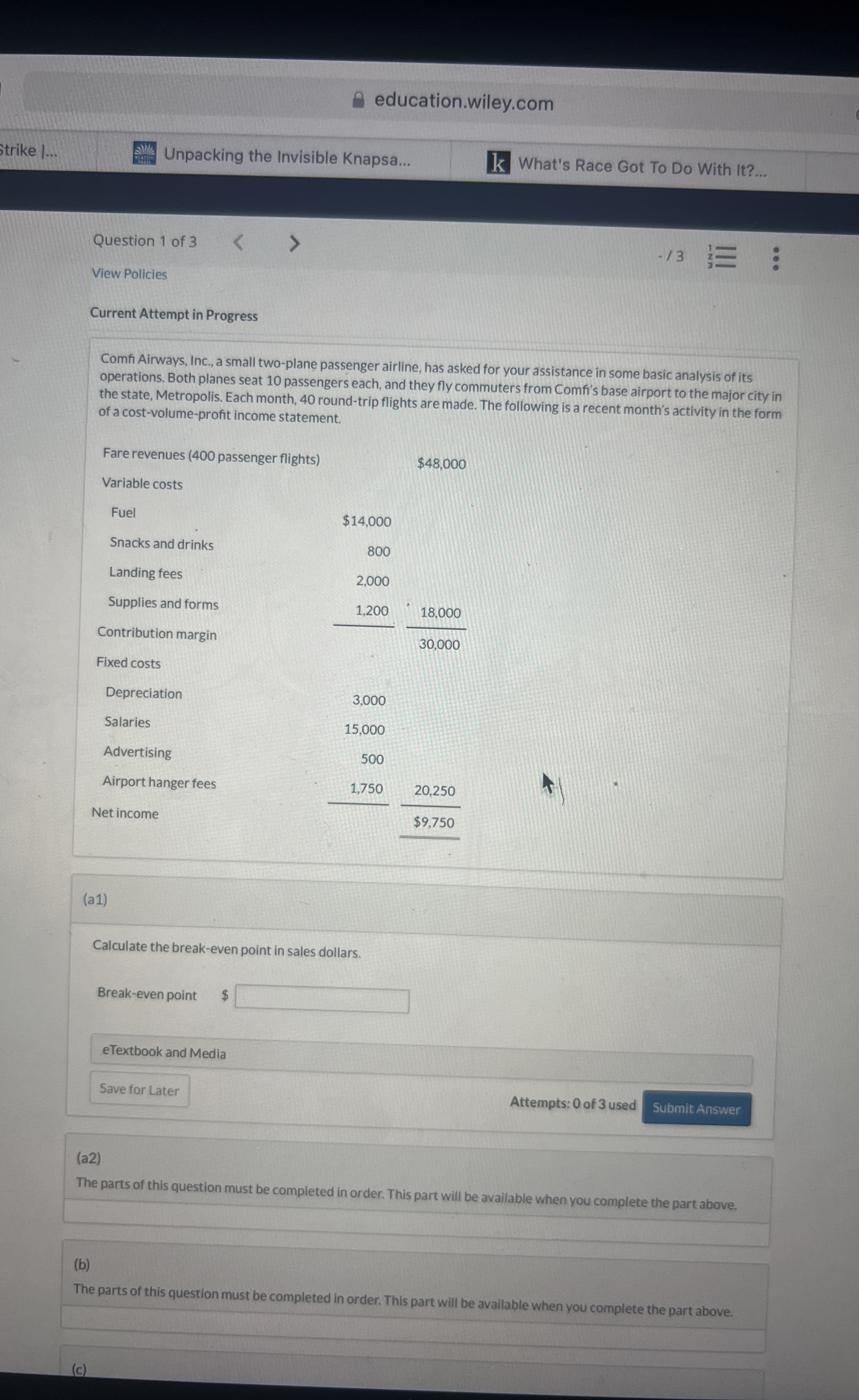  Current Attempt in Progress Comfi Airways, Inc., a small two-plane passenger