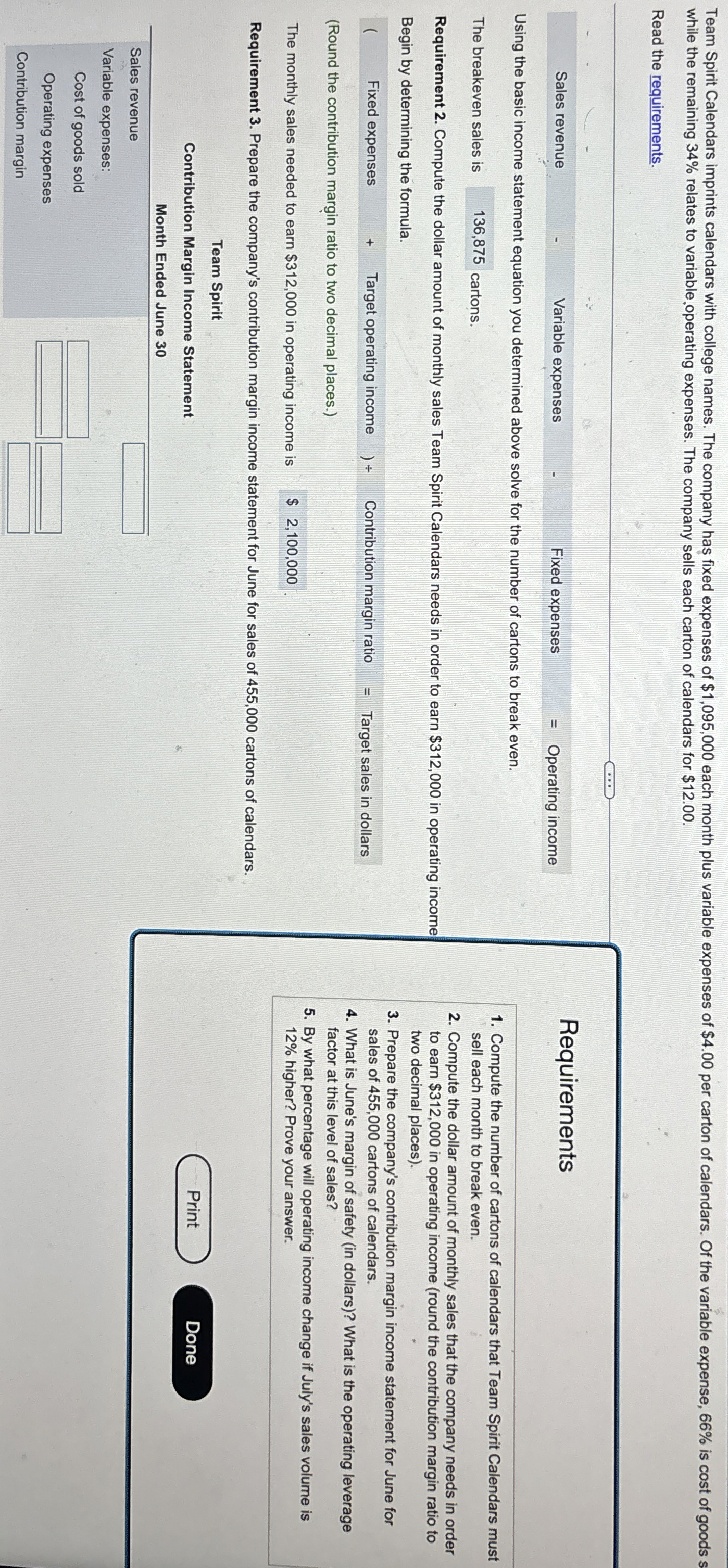  while the remaining 34% relates to variable, operating expenses. The company