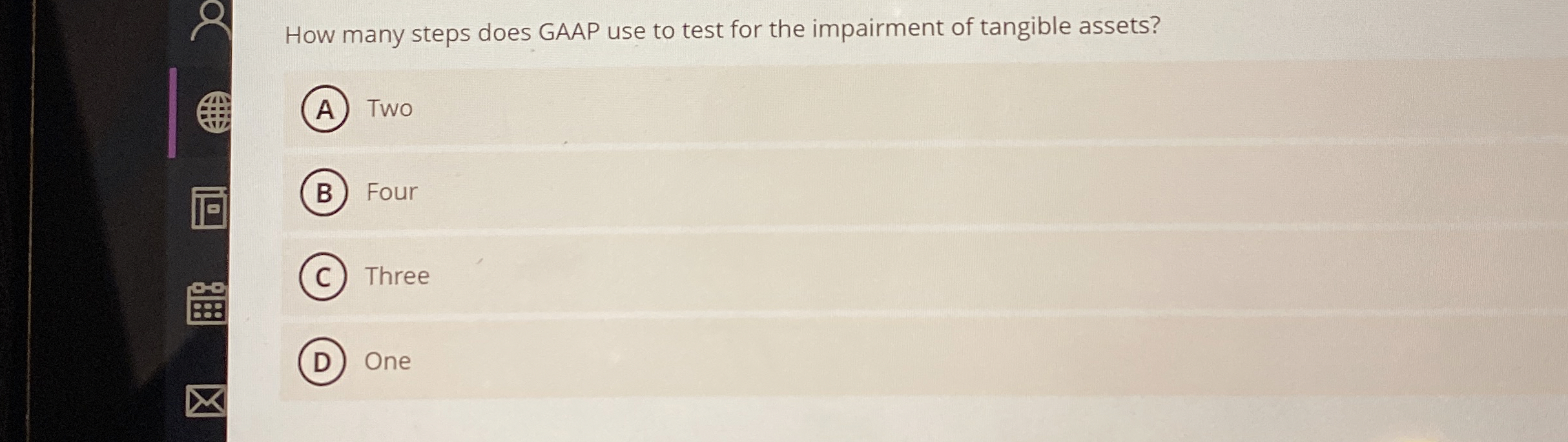  How many steps does GAAP use to test for the impairment
