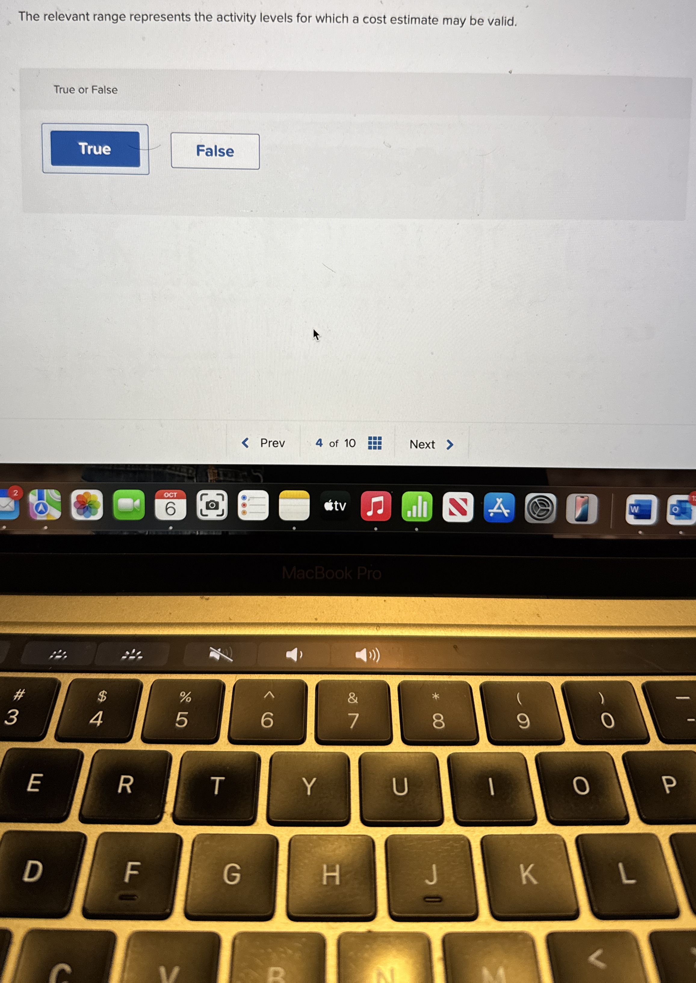  The relevant range represents the activity levels for which a cost