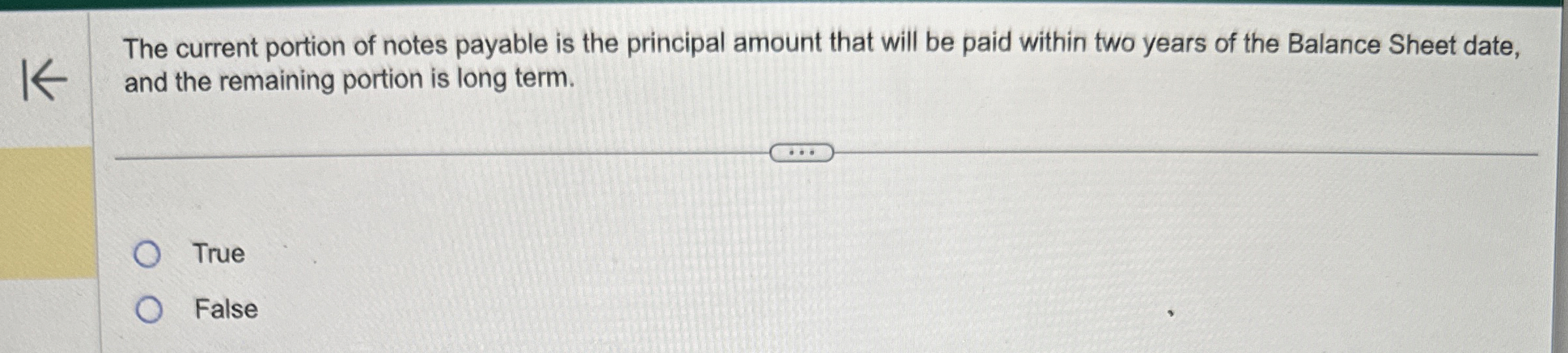  The current portion of notes payable is the principal amount that