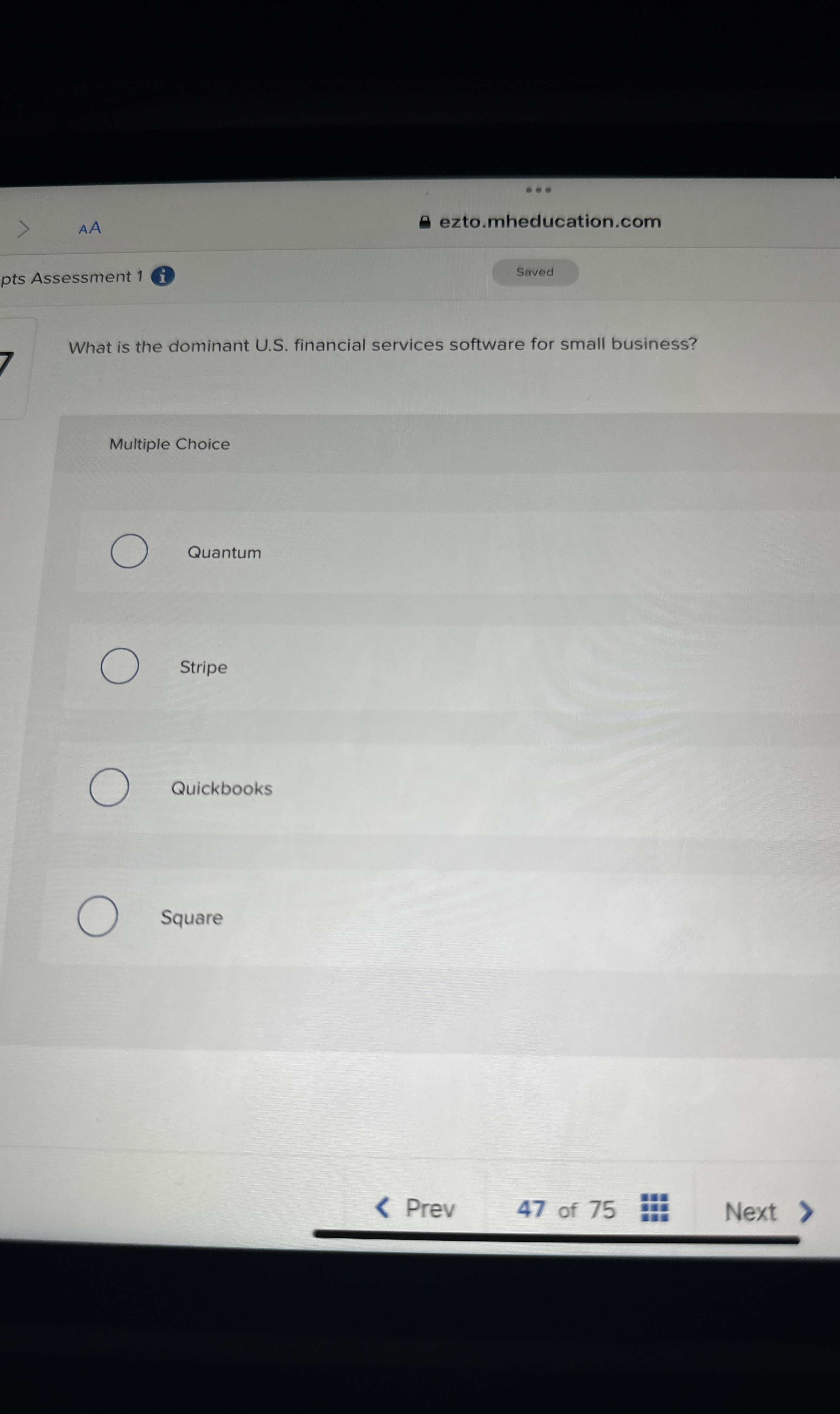  What is the dominant U.S. financial services software for small business?
