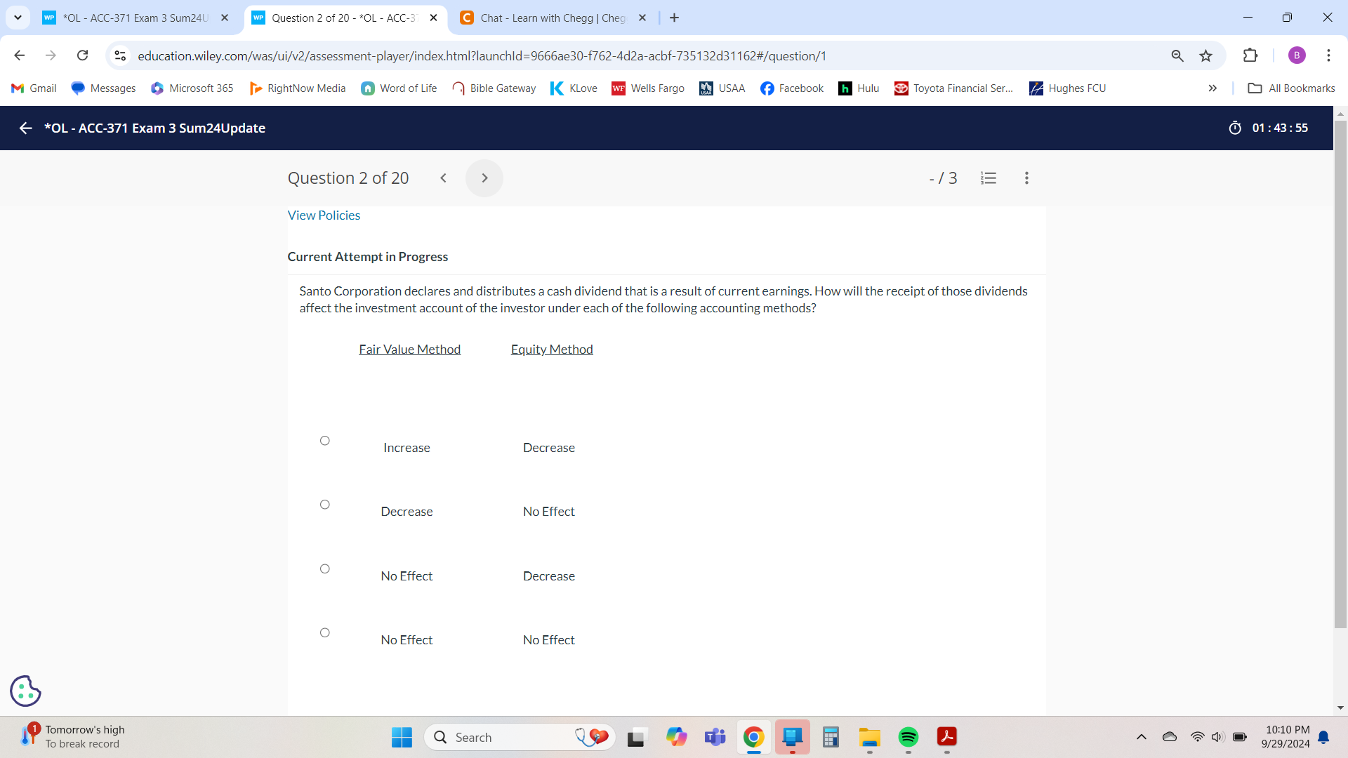  Current Attempt in Progress Santo Corporation declares and distributes a cash