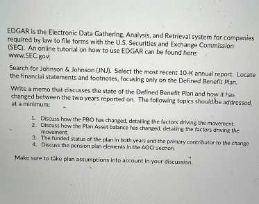  EDGAR is the Electronic Data Gathering, Analysis, and Retrieval system for