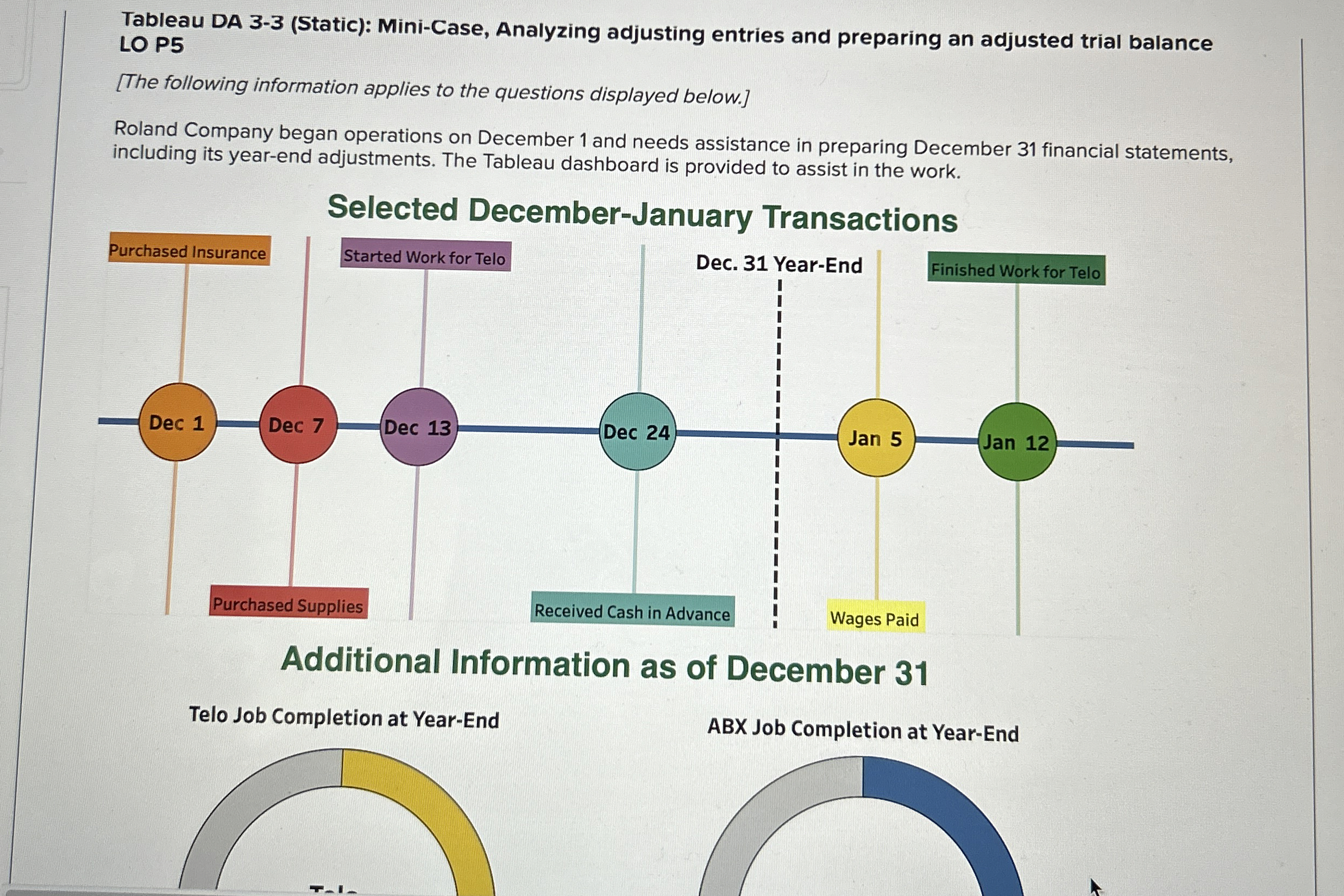  Tableau DA 3-3(Static): Mini-Case, Analyzing adjusting entries and preparing an adjusted
