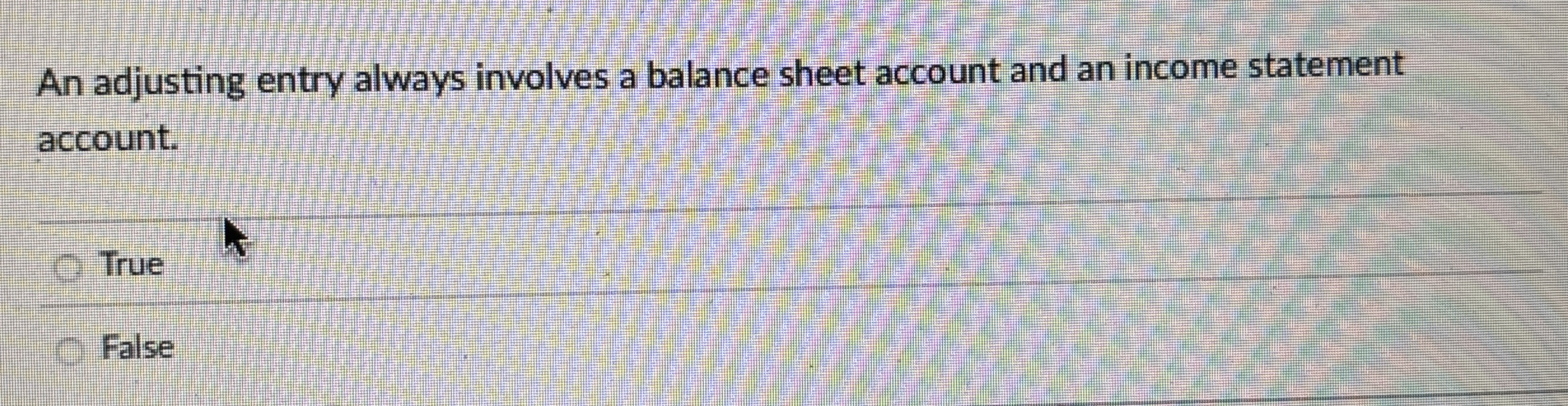  An adjusting entry always involves a balance sheet account and an