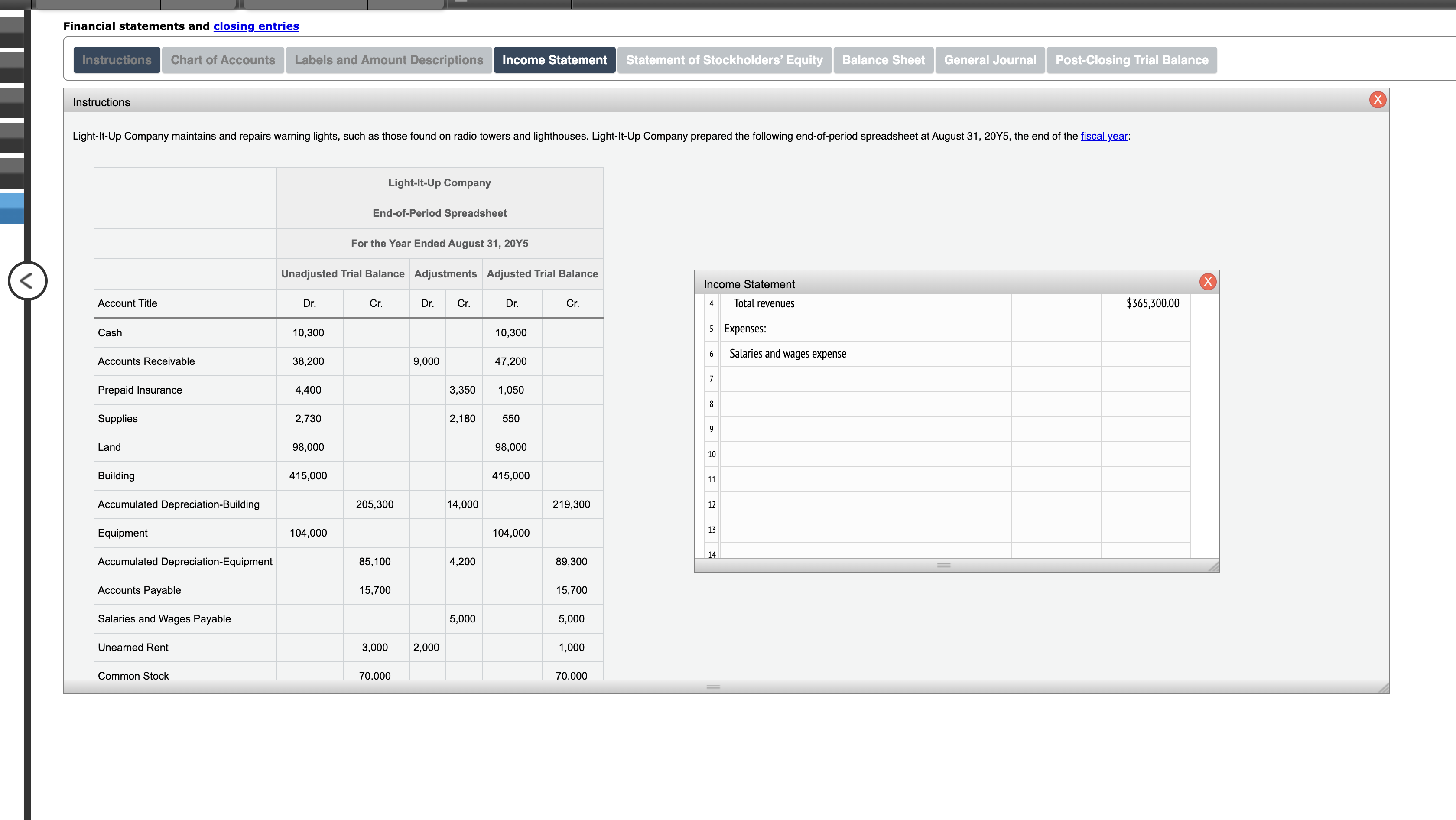  Instructions Required: Prepare an income statement for the year ended August