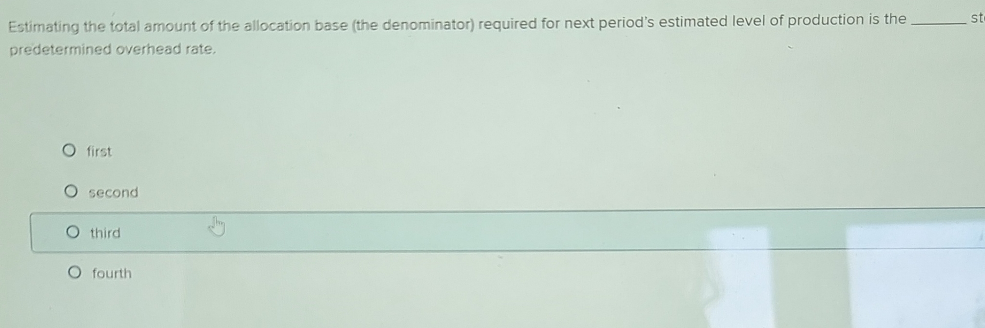  Estimating the total amount of the allocation base (the denominator) required