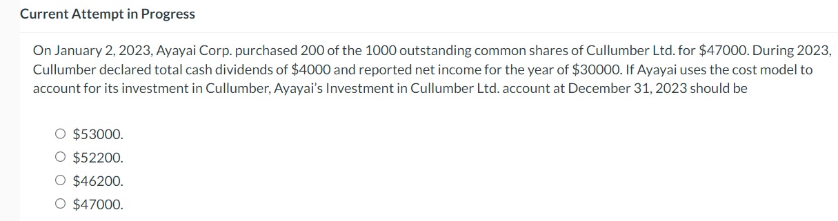  Current Attempt in Progress On January 2,2023, Ayayai Corp. purchased 200of