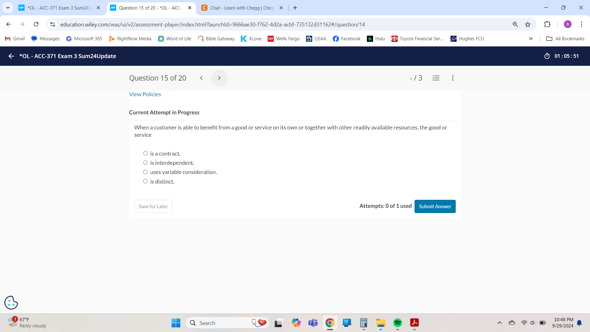  Current Attempt in Progress When a customer is able to benefit