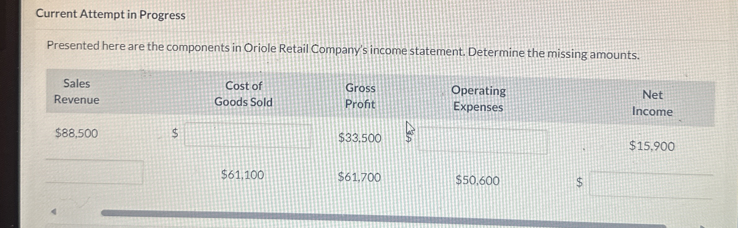  Current Attempt in Progress Presented here are the components in Oriole