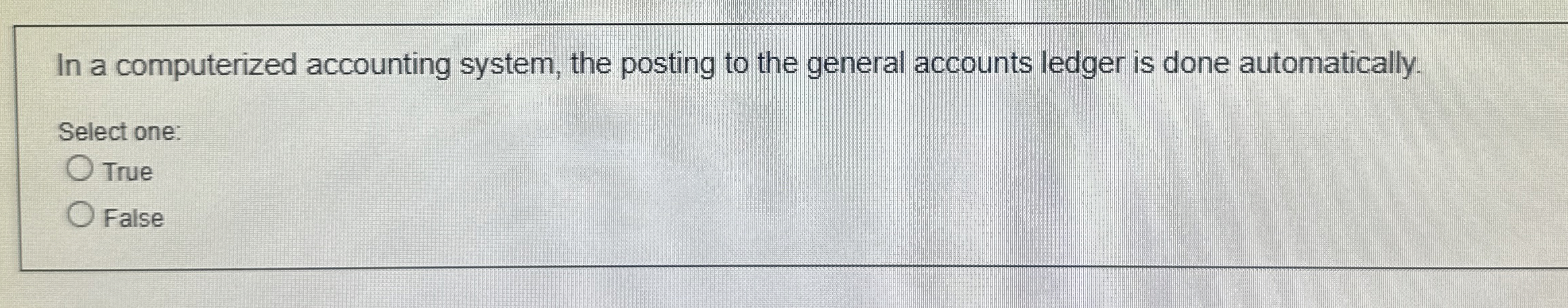 In a computerized accounting system, the posting to the general accounts