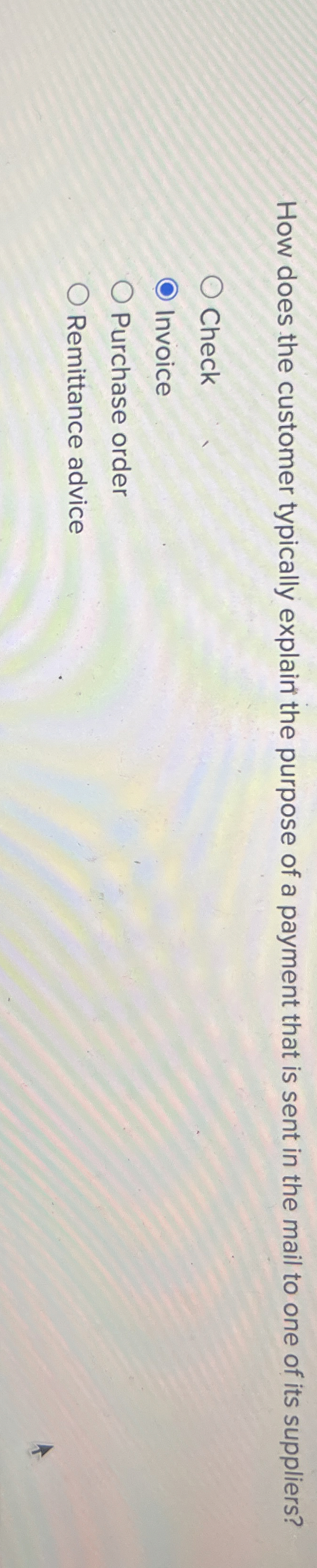  How does the customer typically explain the purpose of a payment