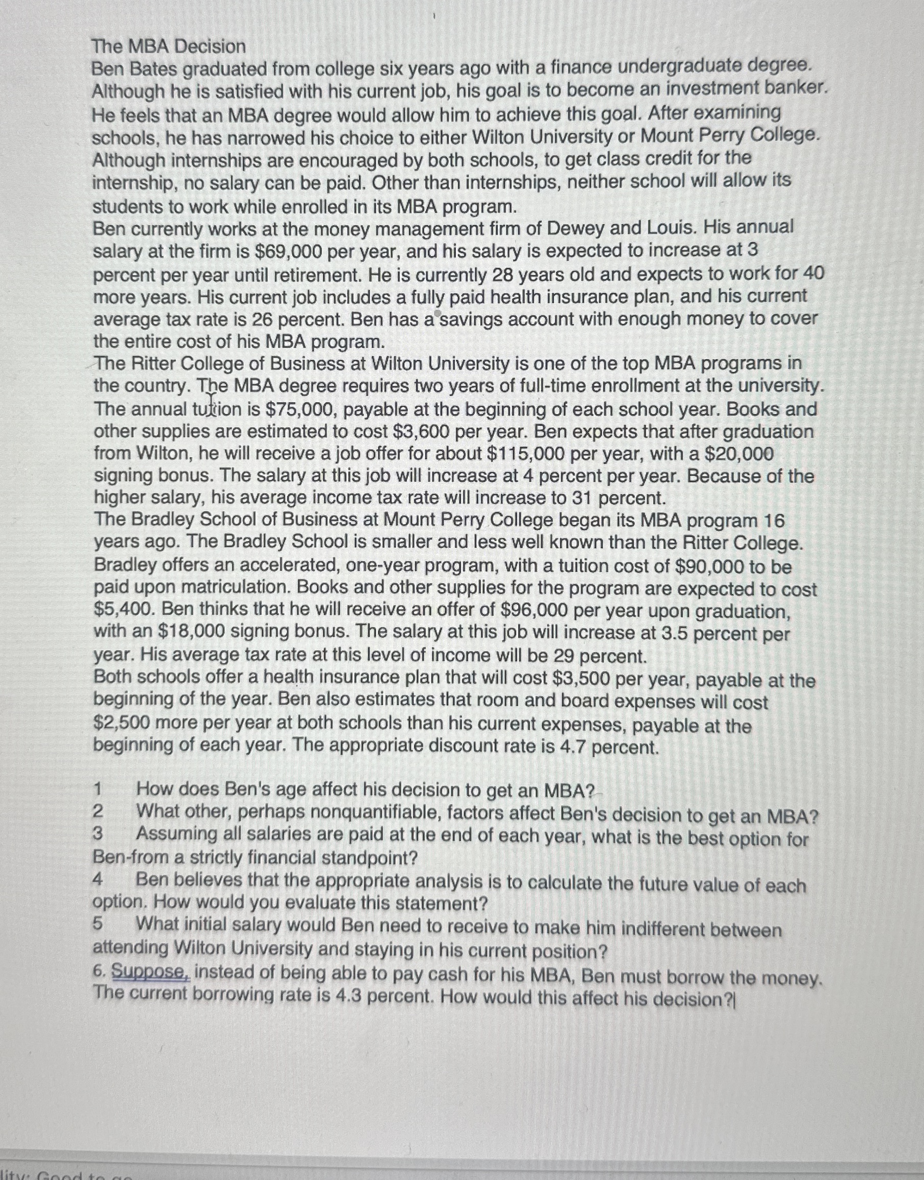  SOLVE THIS QUESTION. SHOW WORK FOR QUESTIONS 3 & 5. The