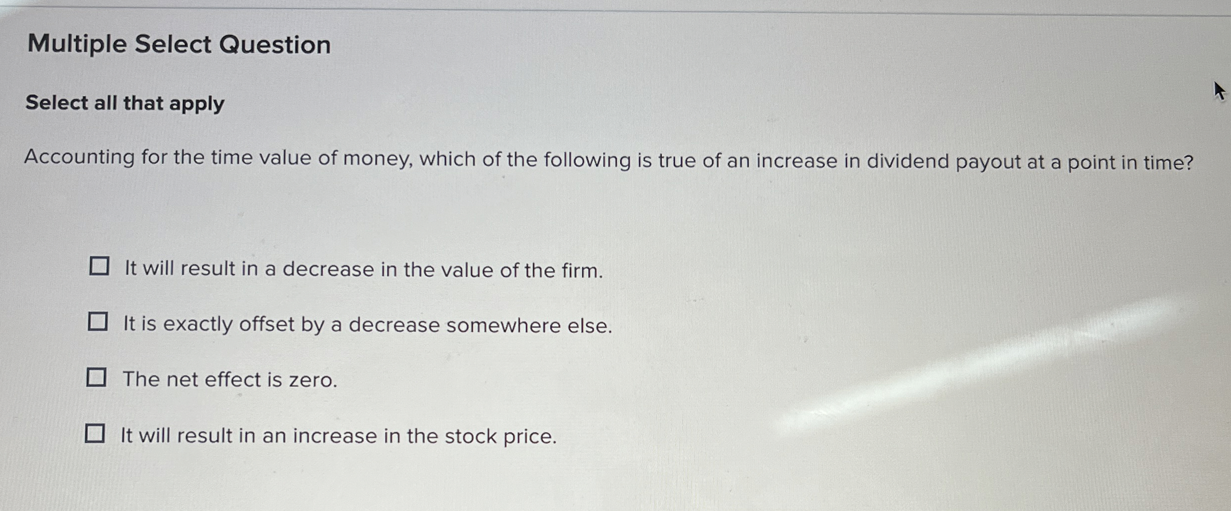  Multiple Select Question Select all that apply Accounting for the time