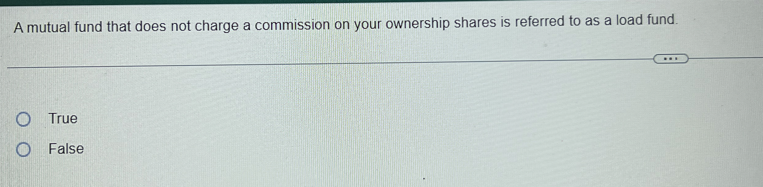  A mutual fund that does not charge a commission on your