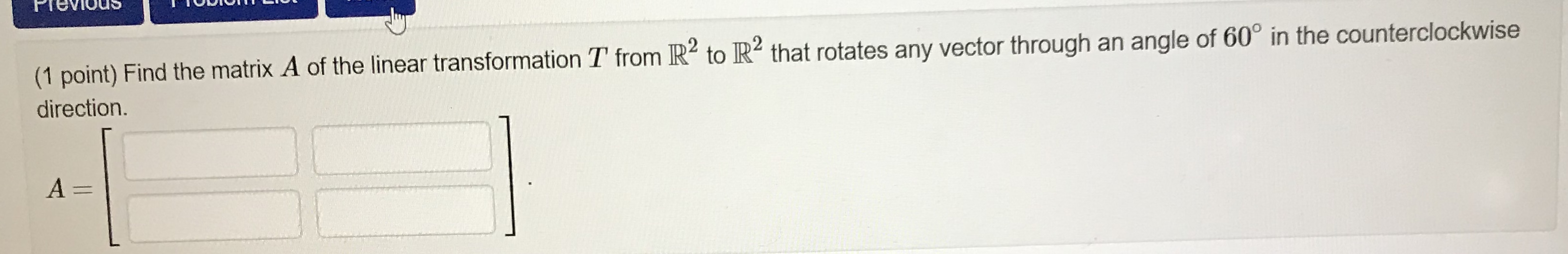 can you help me with this problem Previo (1 point) Find the