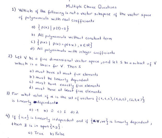 functional analysis functional analysis Multiple Choice Questions 1) Which of the