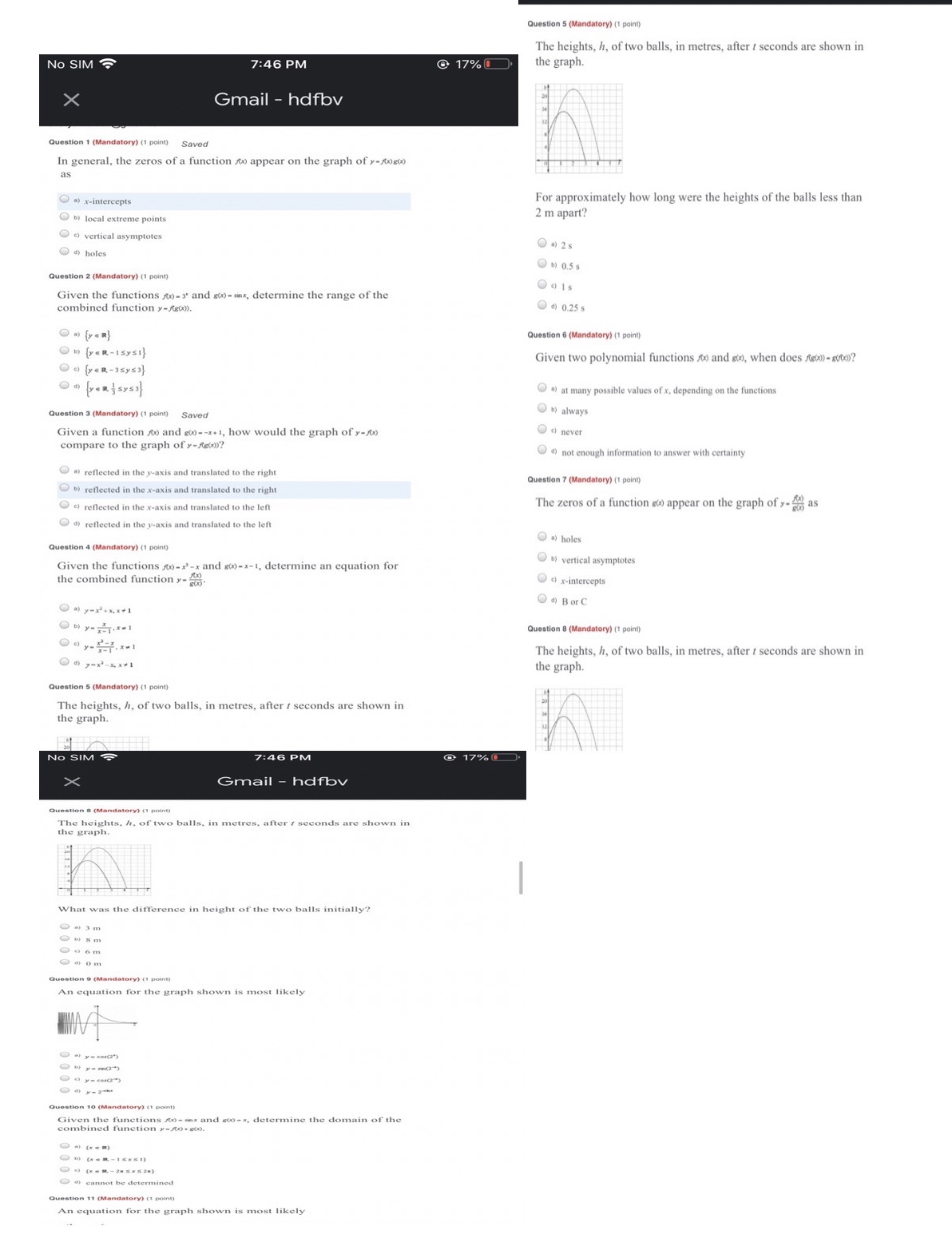 Please help me with this multiple choices Question 5 (Mandatory) (1 point)