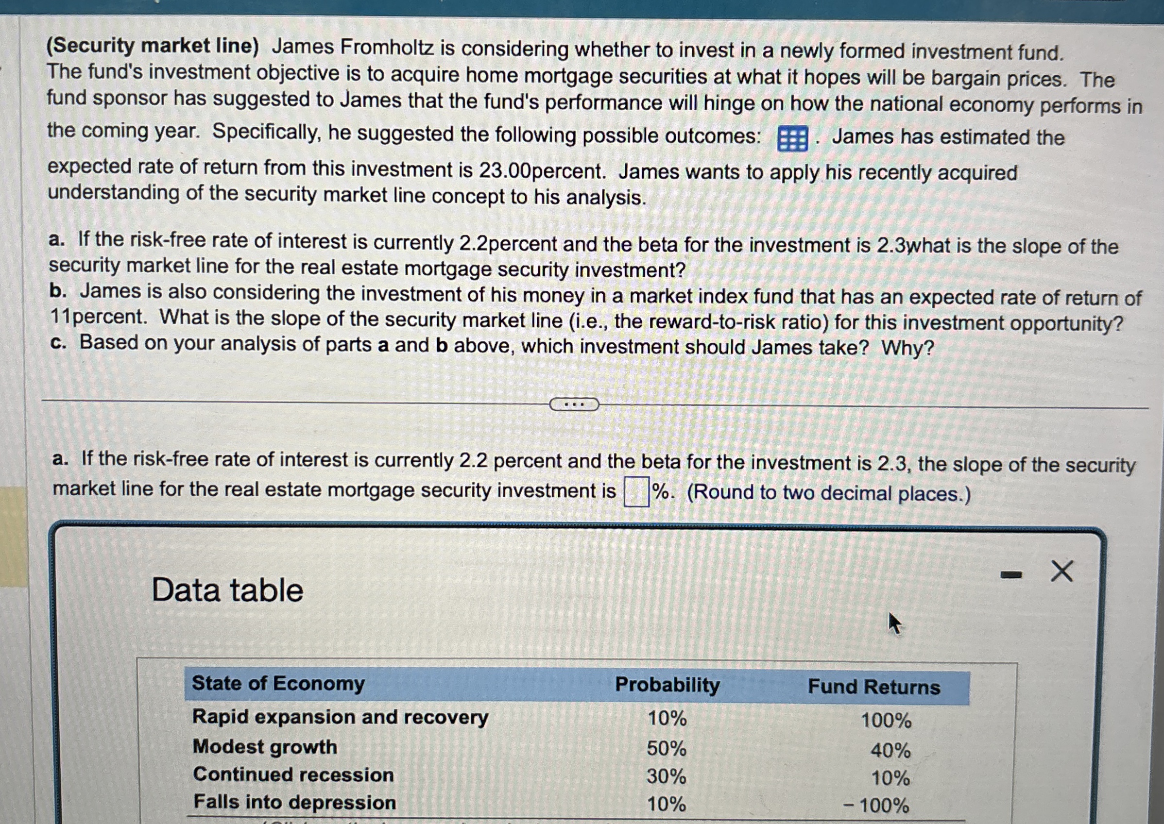  (Related to Checkpoint 8.3)(Systematic risk and expected rates of return) The
