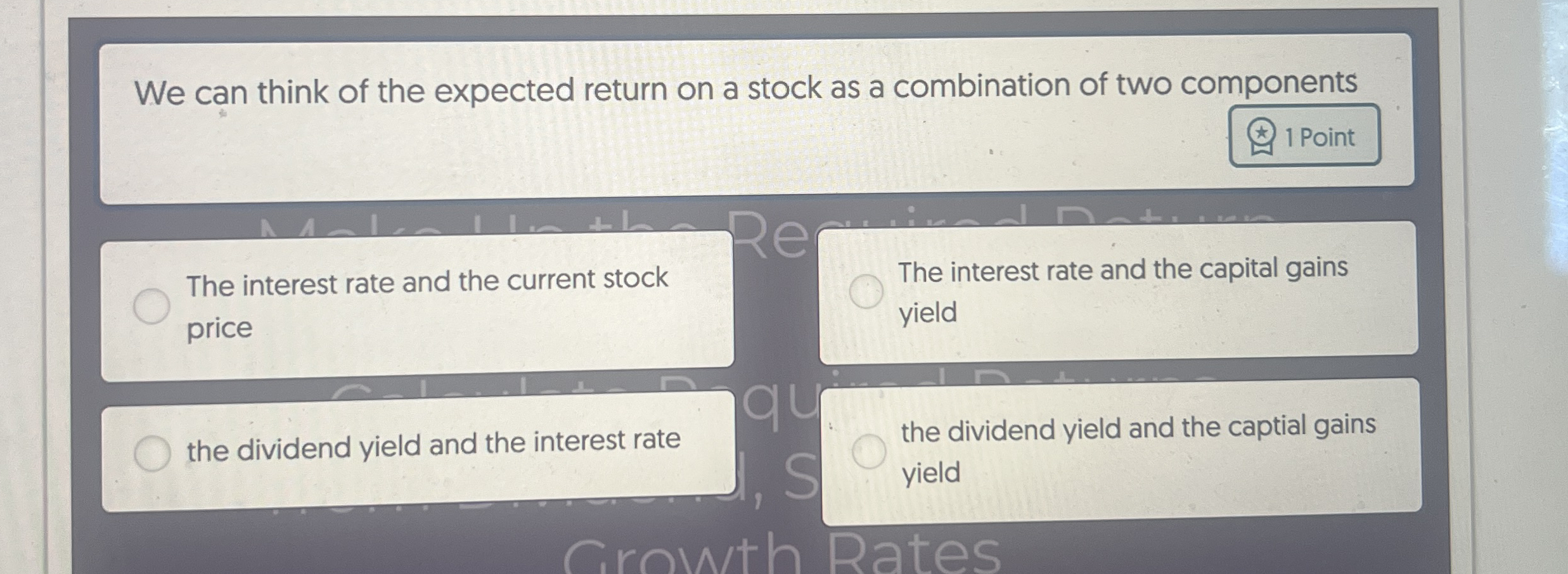  To be able to solve problems with non-constant growth the growth