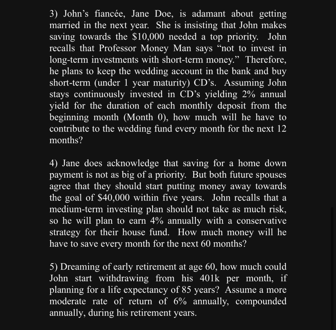  Section 1: Problem Statement John Smith graduated 5 years ago, with